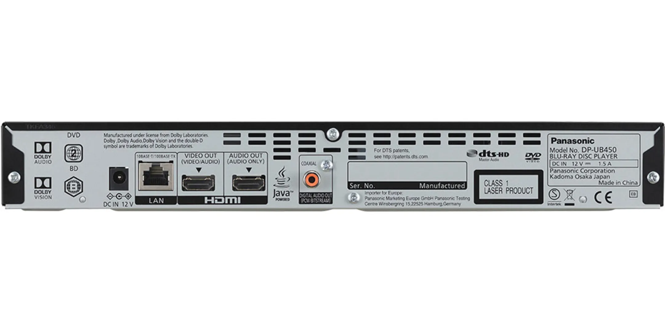 Panasonic DP-UB450EGK Lecteur Blu-Ray image