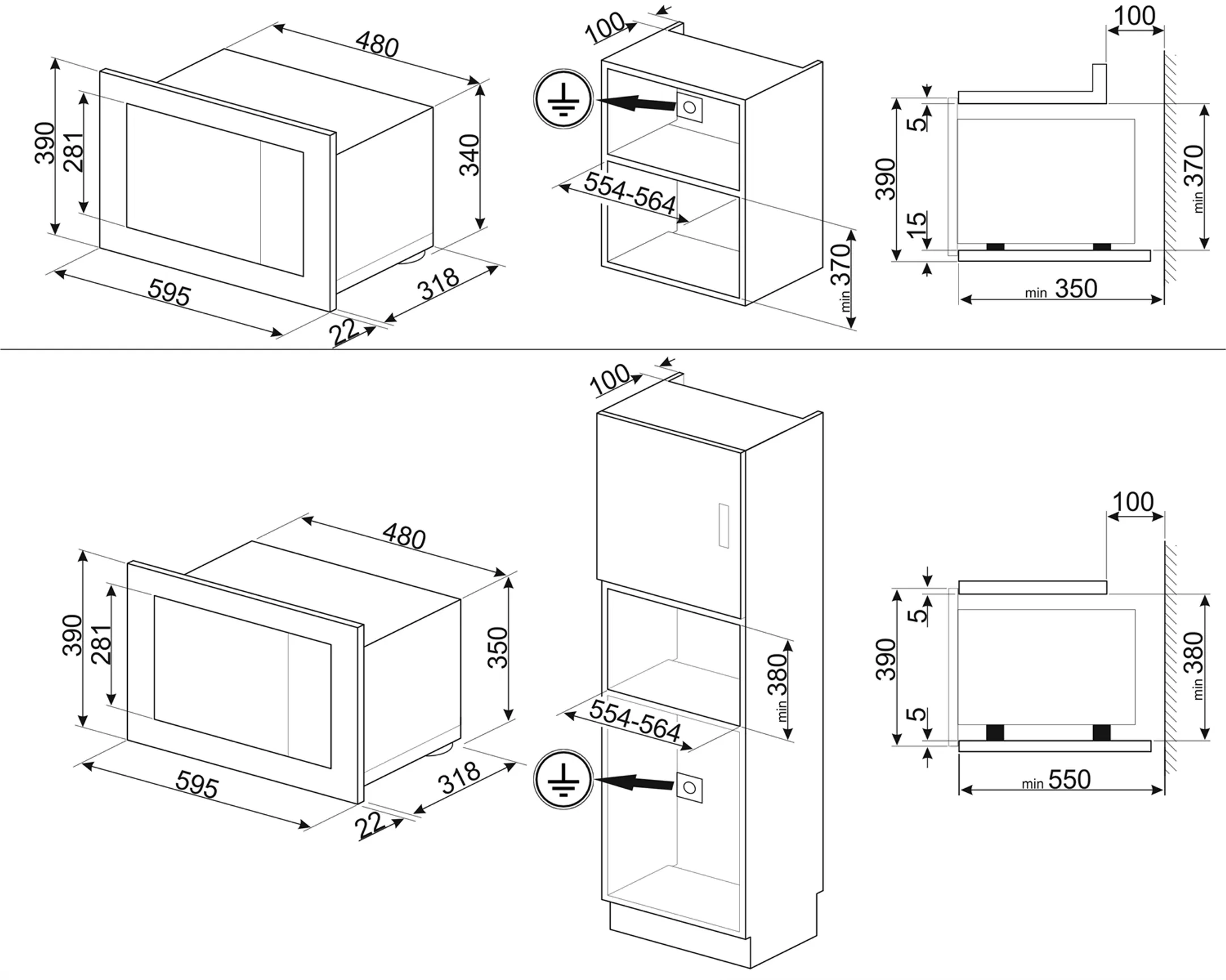 Smeg Micro-ondes encastrable FMI420N2 image
