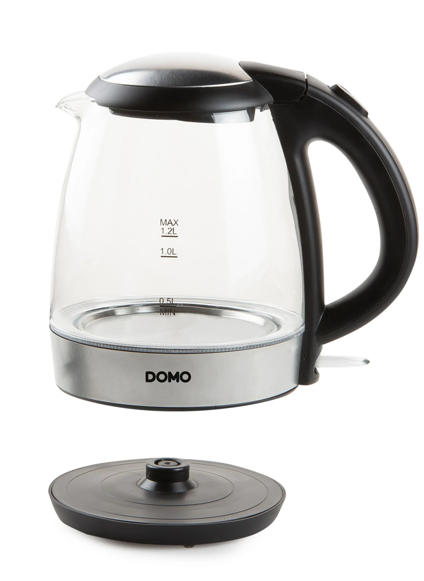 DOMO DO9194WK Wasserkocher – 1,7 Liter, Schwarz, Mit Automatischer Abschaltung Und Trockengehschutz