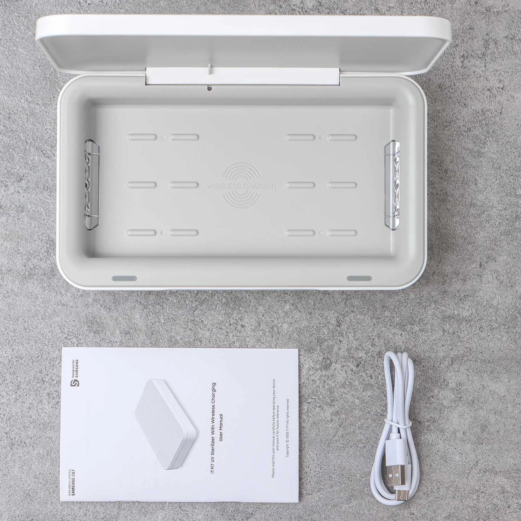 Samsung ITFIT stérilisateur UV avec station de recharge sans fil image