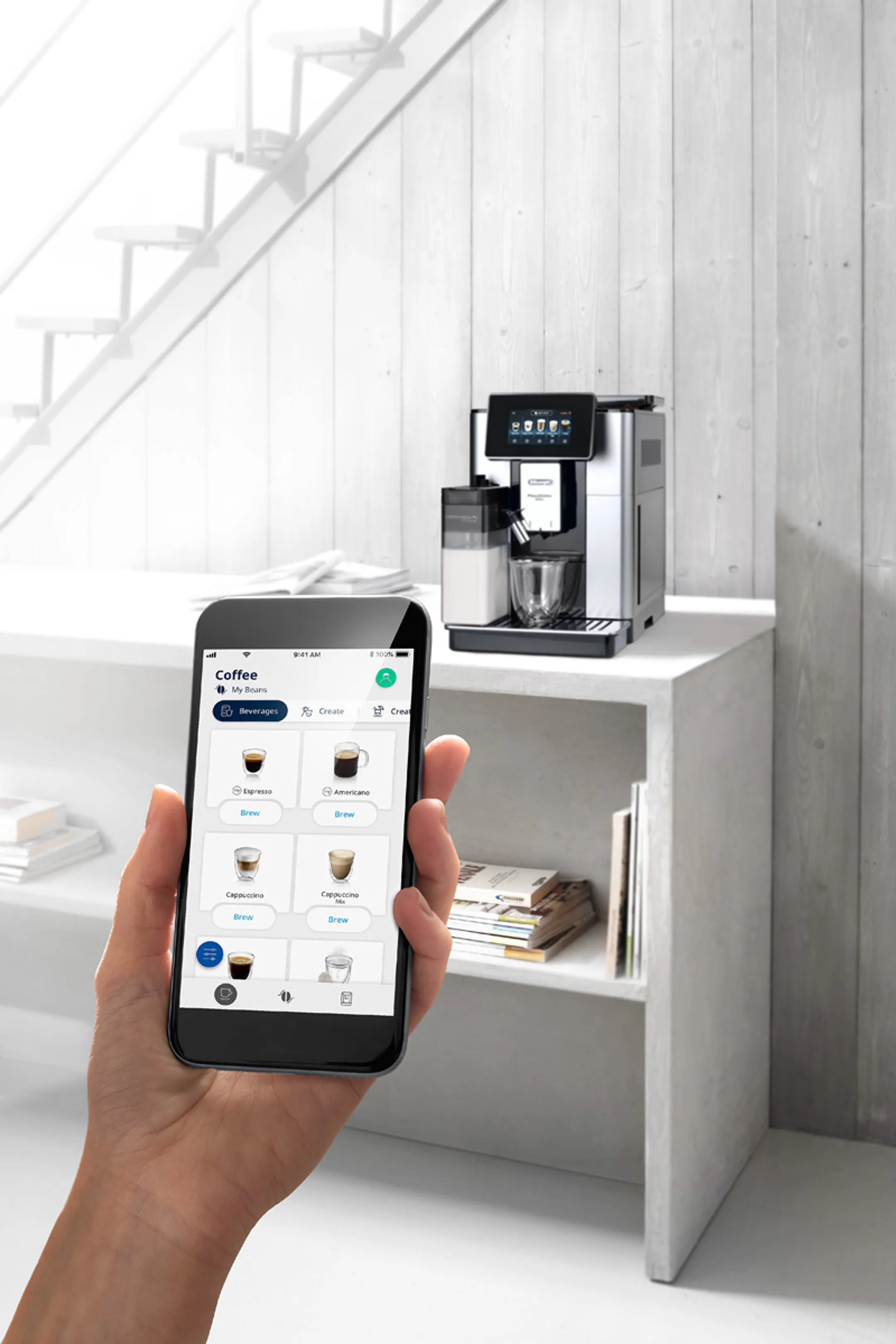 De'Longhi Volautomatische Espressomachine PrimaDonna Soul ECAM610.55.SB image
