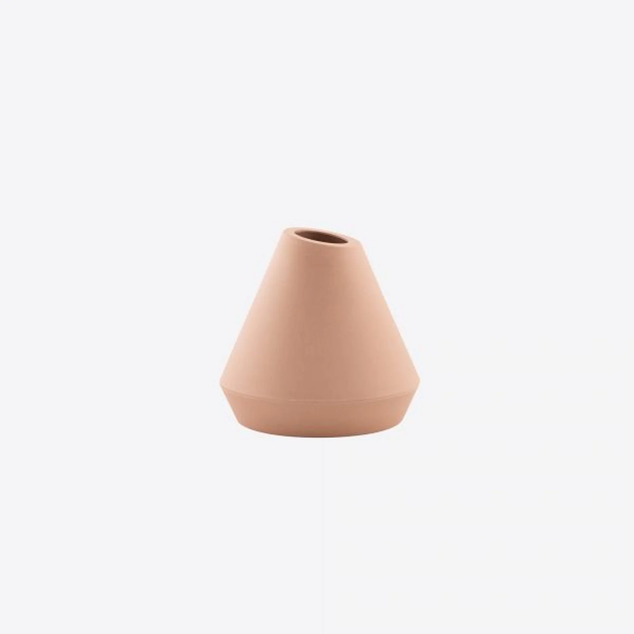 Vase en fibre de bambou rose poudré Ø 11cm H 10.5cm