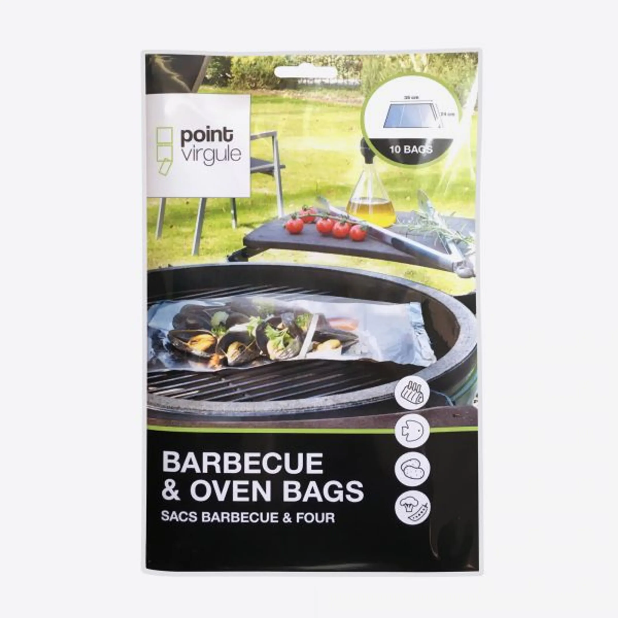 Set de 10 papillotes pour four et barbecue