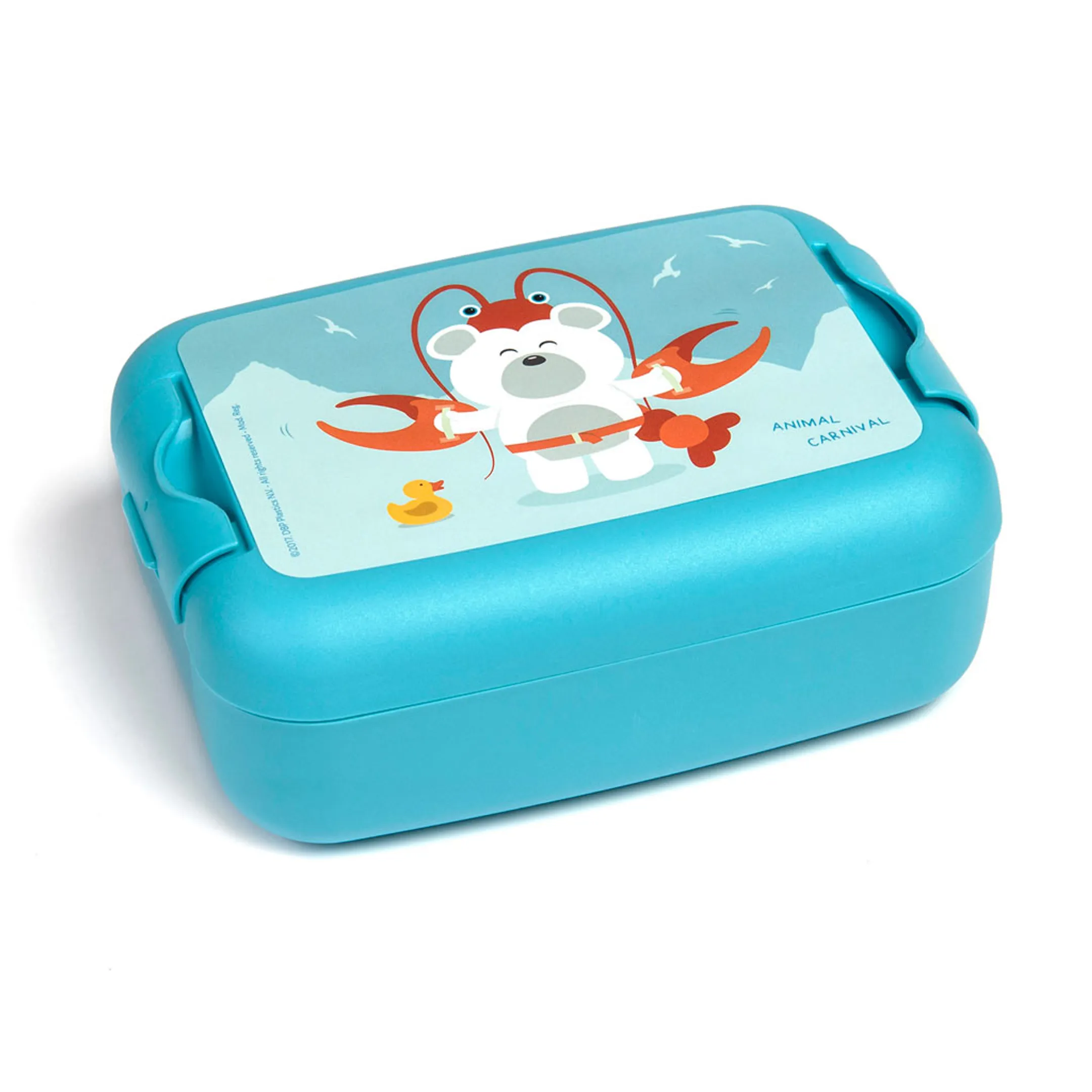 Amuse Plus Clip Lunchbox Animal Carnival Small blauw 16,5x12x6cm