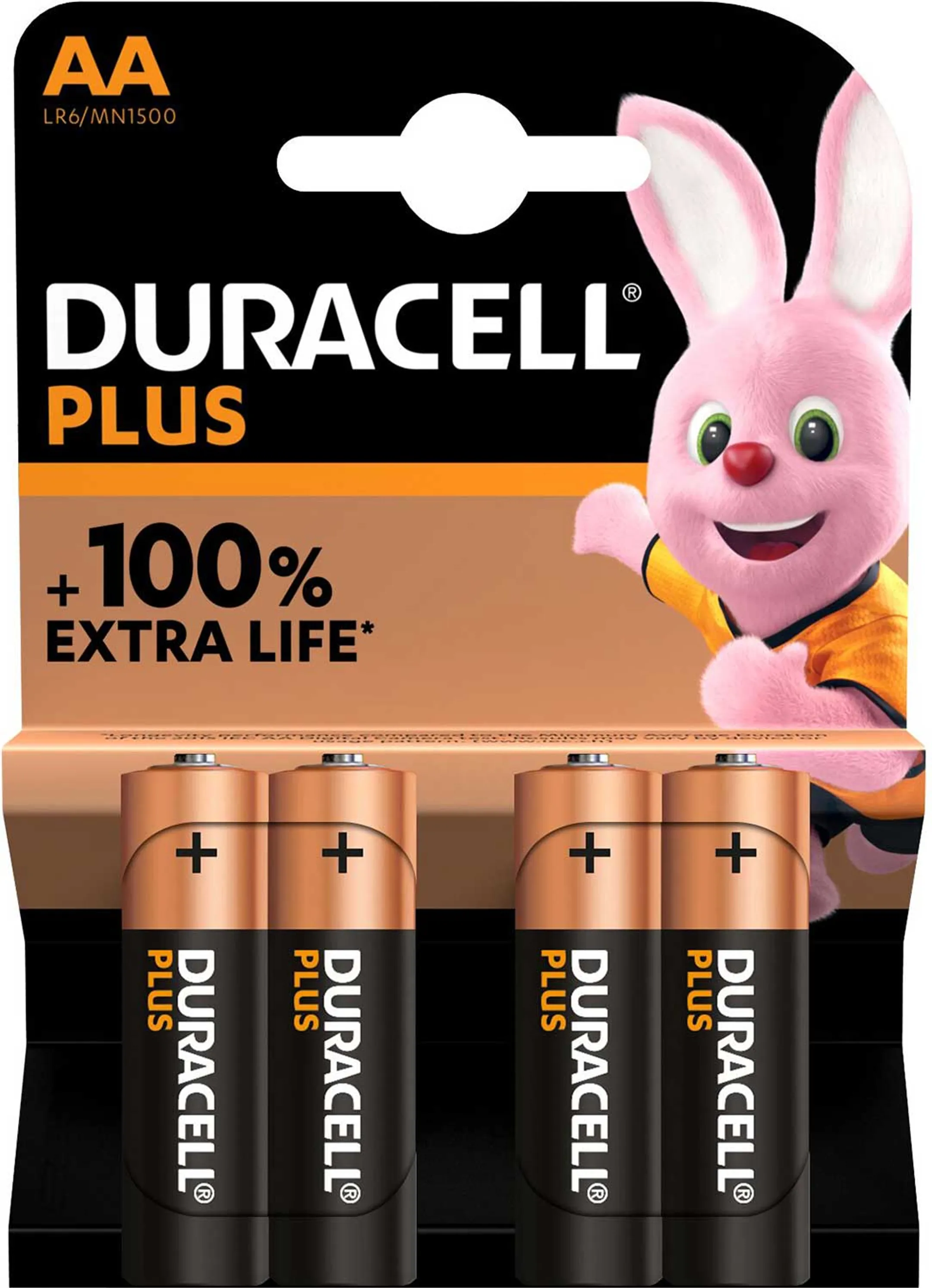 Duracell Plus 4x AA-batterijen image