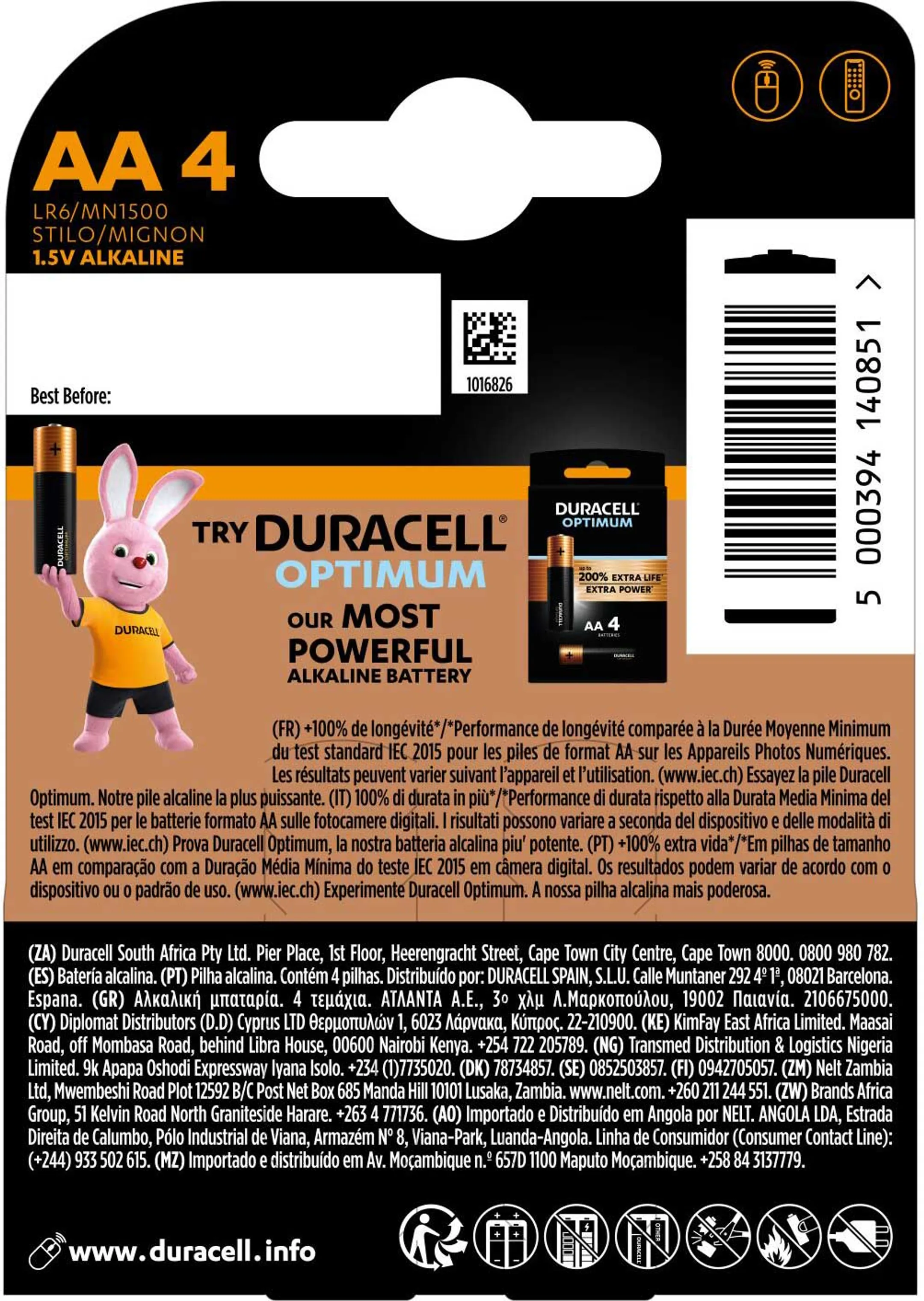 Duracell Plus 4x AA-batterijen image