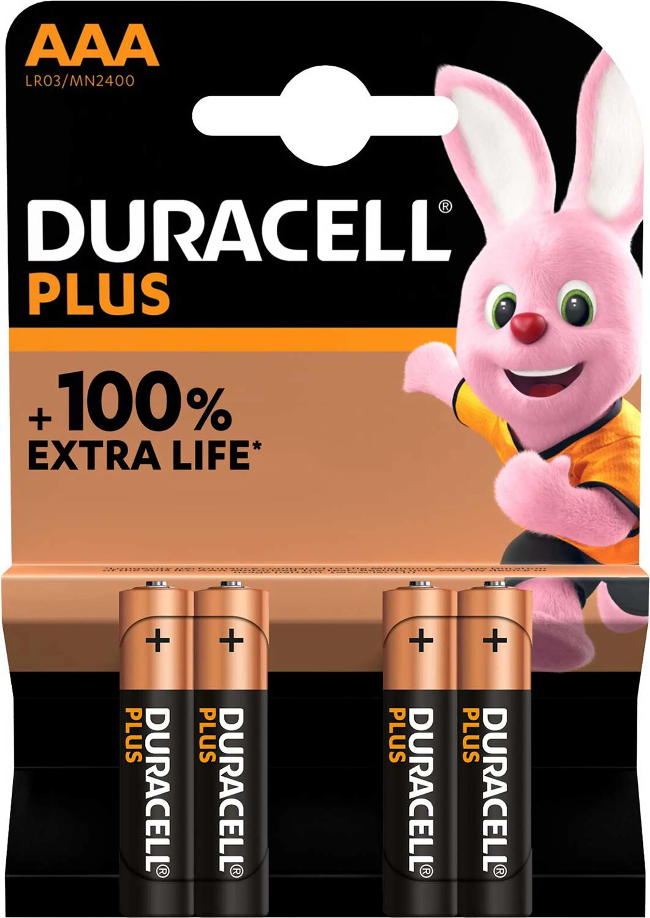 Plus 4x batteries AAA