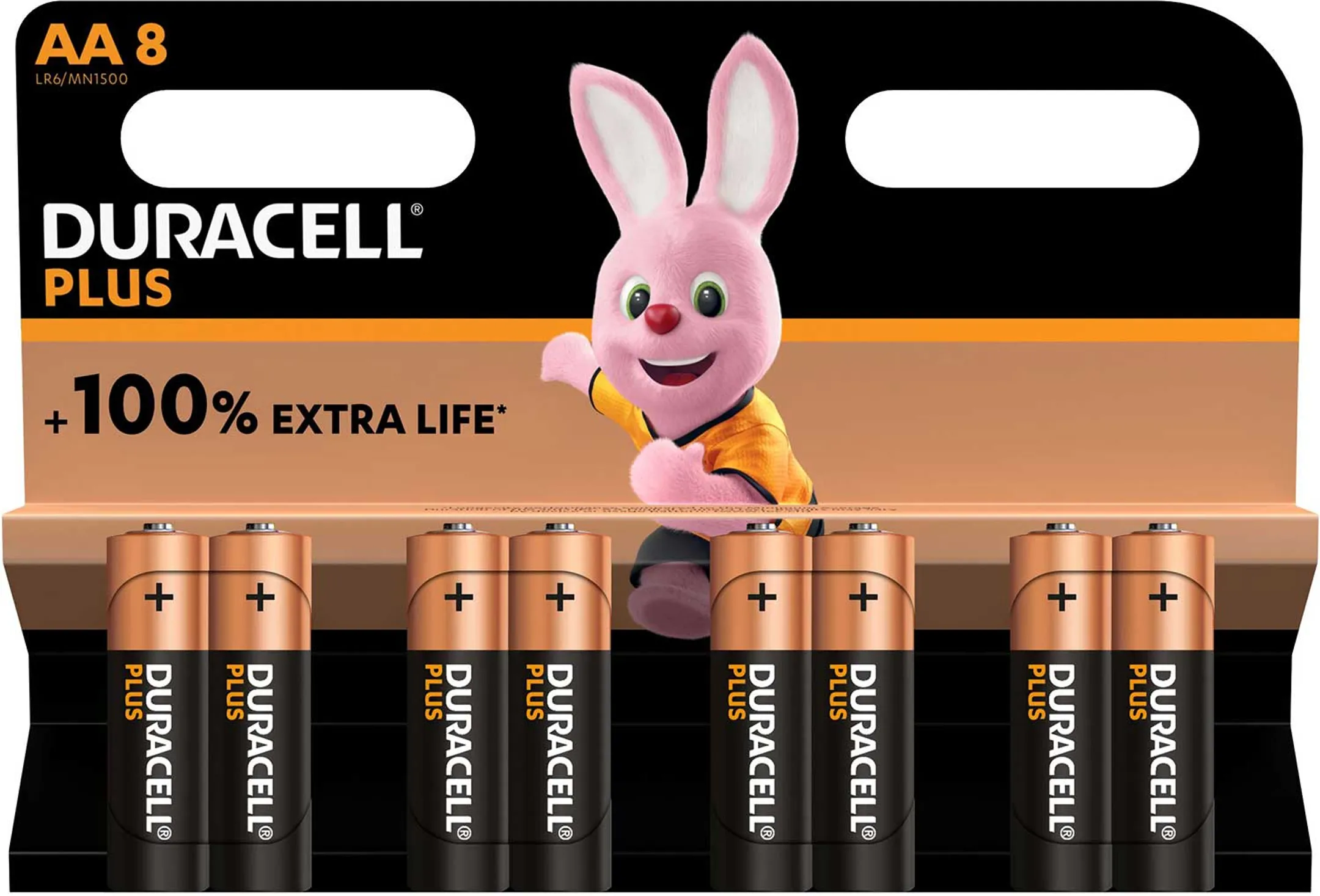 Duracell Plus 8x batteries AA image