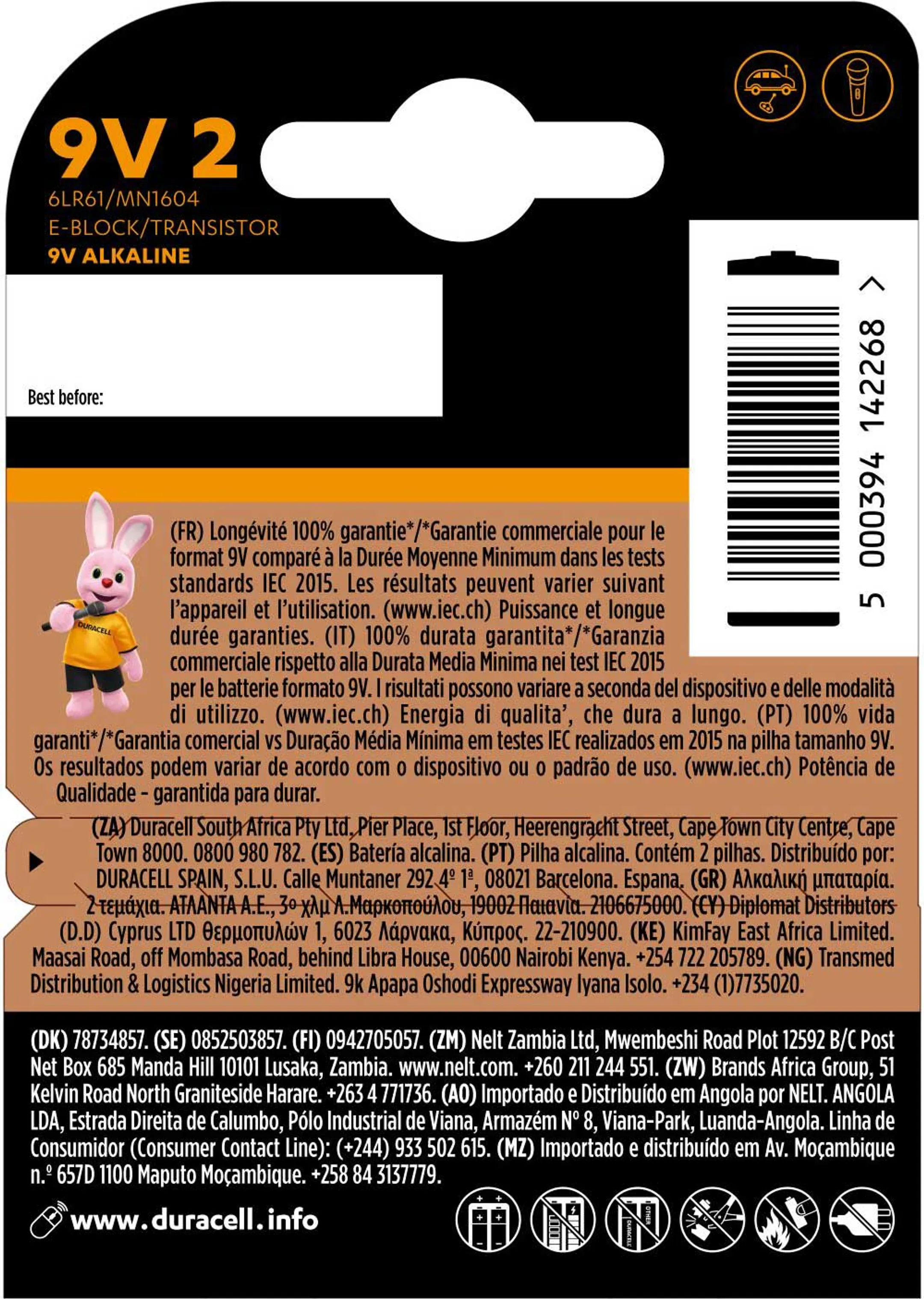 Duracell Plus 2x 9V-batterijen image