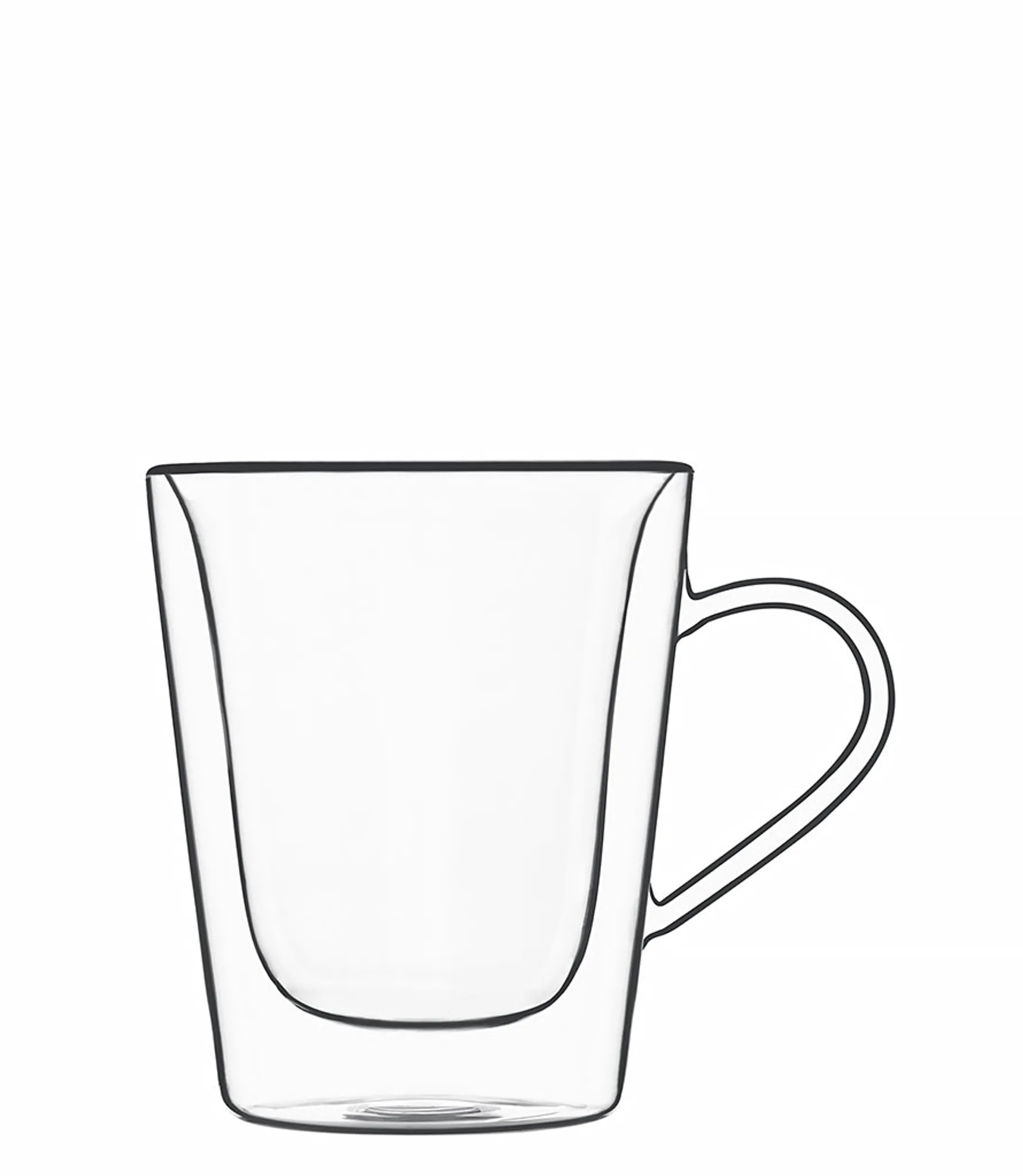 Luigi Bormioli 2 Mugs in Dubbelwandig Thermisch Glas 22cl