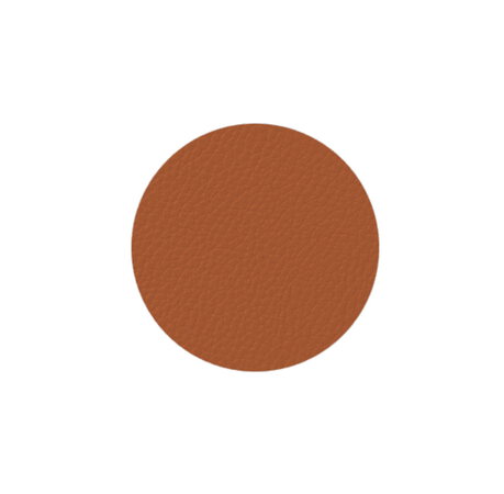 Mesapiu 4 Glasonderzetters in Imitatieleer Nappa caramel ø10cm