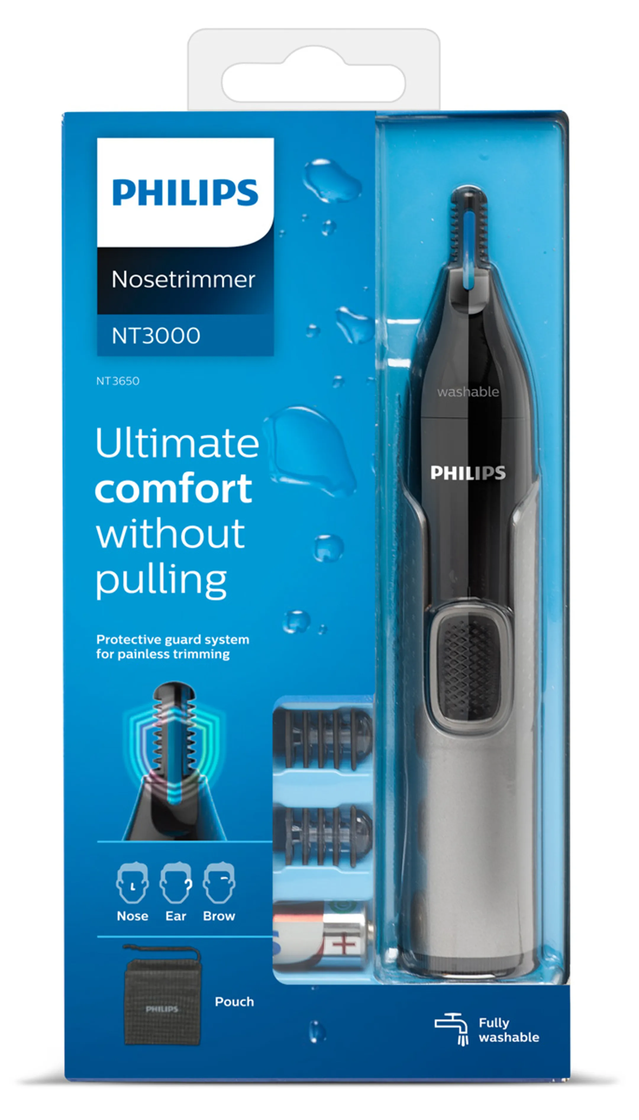 Philips Neus-, oor- en wenkbrauwtrimmer NT3650/16 Series 3000 image