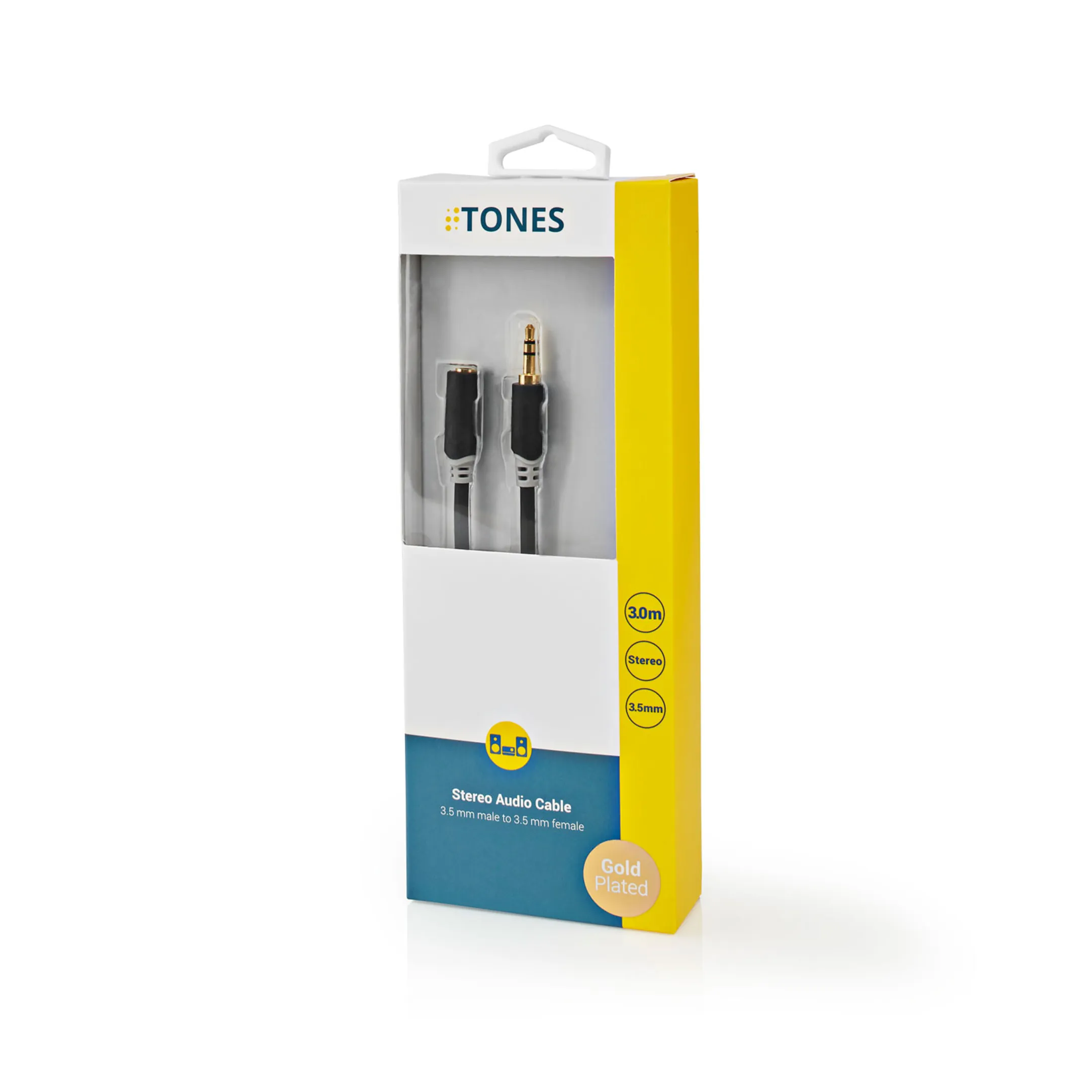 Tones Mini jack (3,5 mm)-kabel (Female - Male) - 3 m - T-A22050B30N image