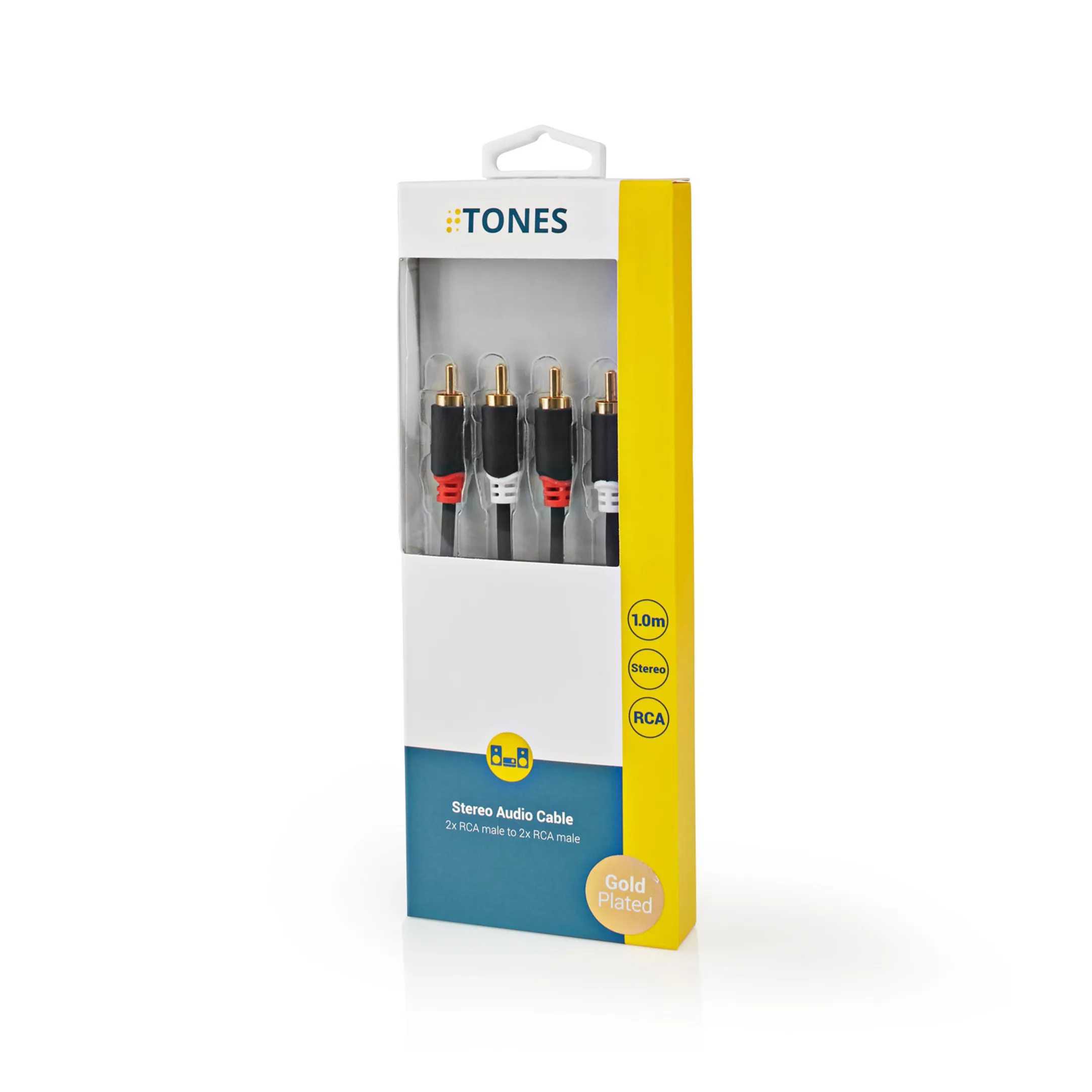 Tones Câble 2x RCA (Male - Male) - 1 m - T-A24200B10N image