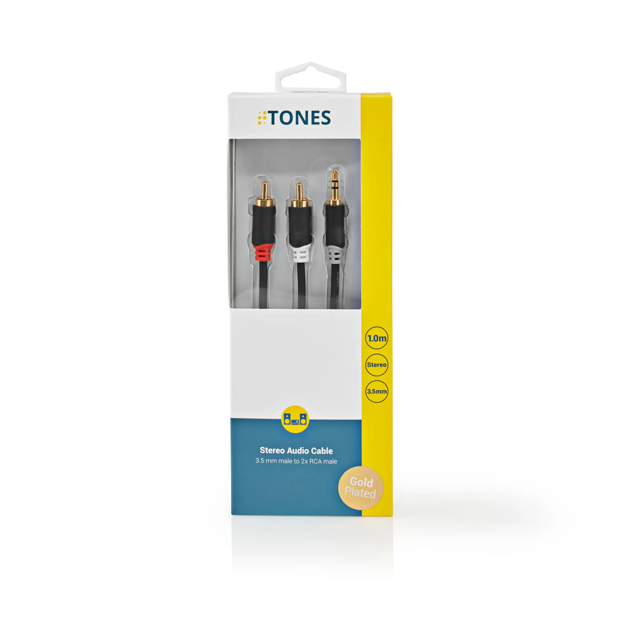 Câble mini jack (3,5 mm, Male) vers 2x RCA (Male) - 1 m - T-A22200B10N