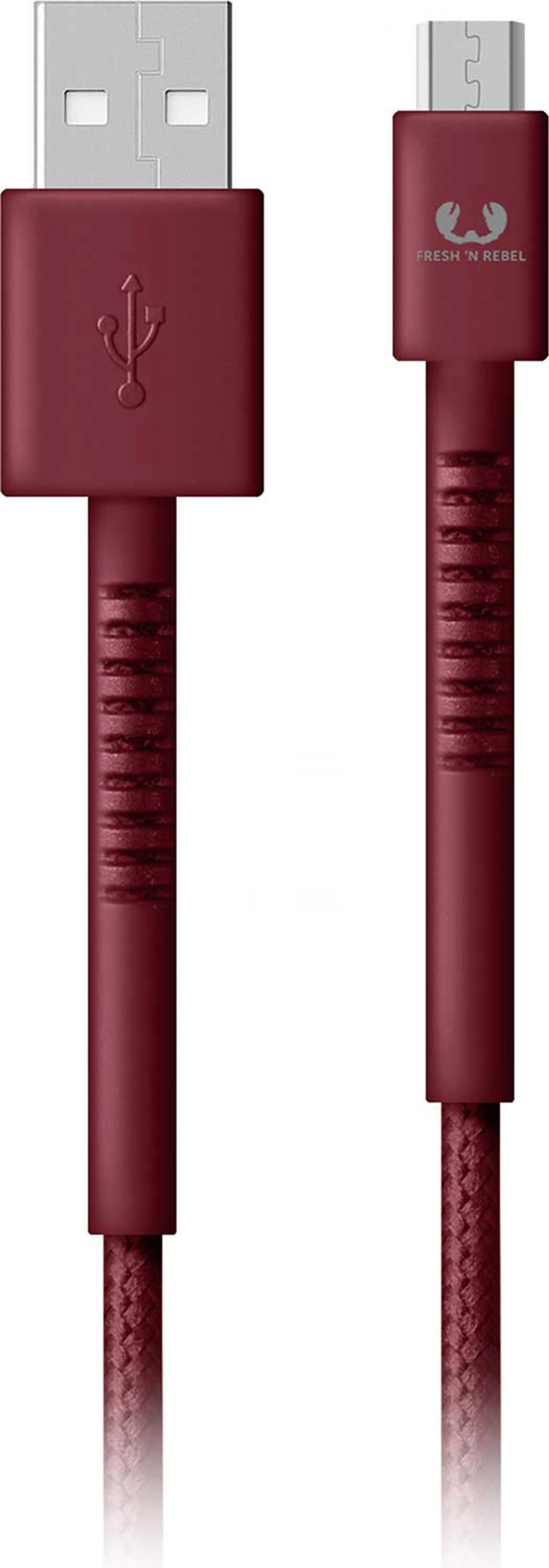 Fresh 'n Rebel Micro USB naar USB A-kabel - 1,5 m - Ruby Red - 2UMC150RR image
