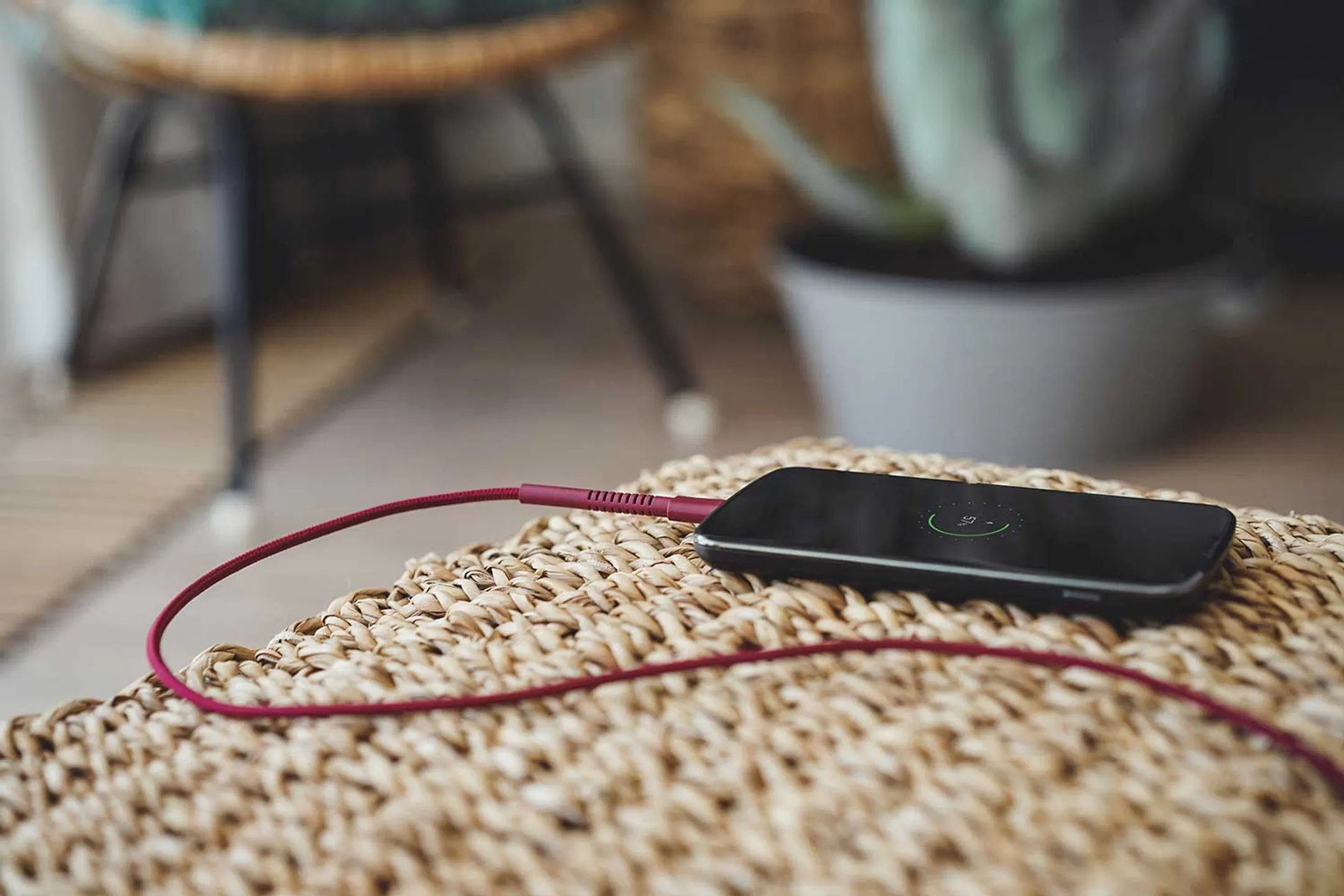 Fresh 'n Rebel Micro USB naar USB A-kabel - 1,5 m - Ruby Red - 2UMC150RR image