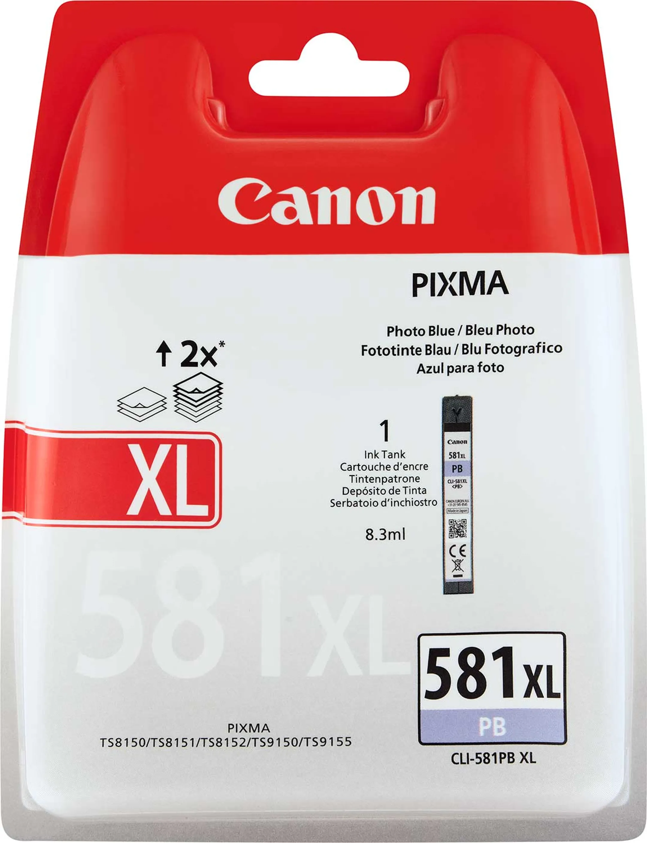 Canon Cartouche d'encre CLI-581PB XL - Bleu photo image