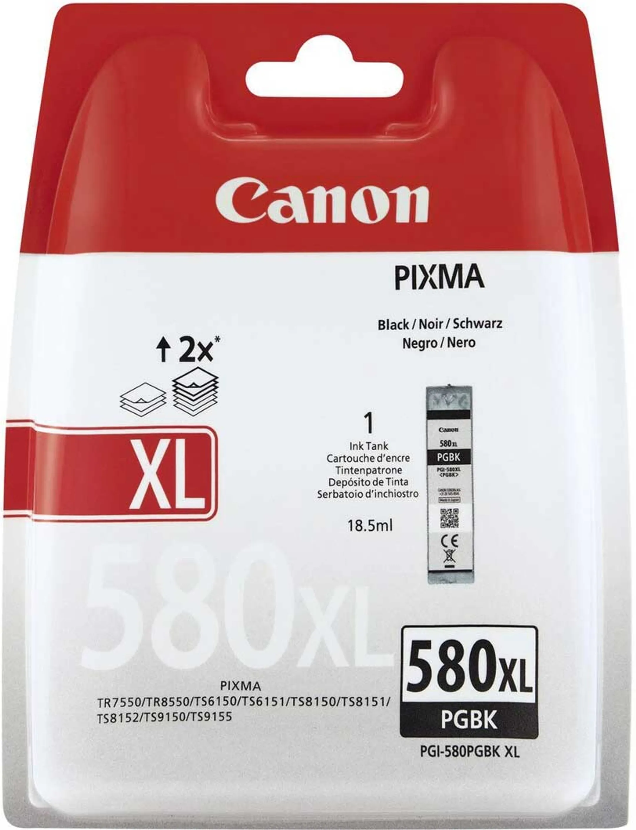 PGI-580PGBK XL inktpatroon - Pigmentzwart