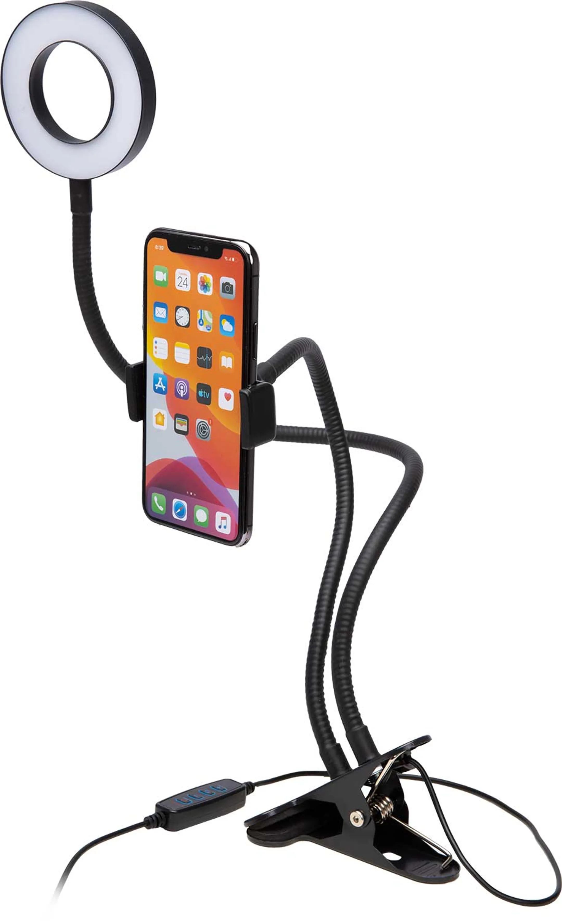 BigBen Kit pour vloggers avec fixation pince et lumière LED image