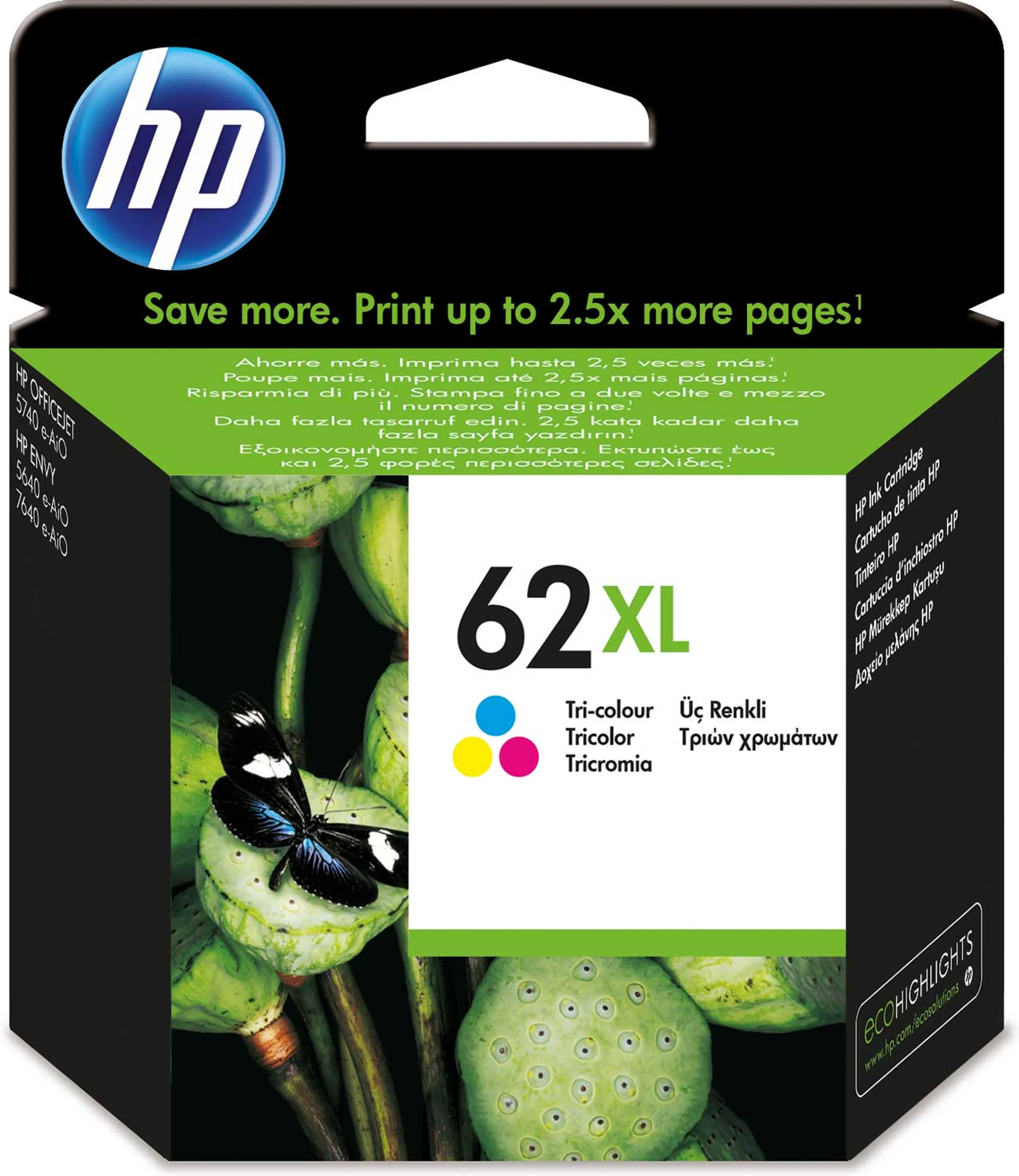HP Cartouche d'encre 62XL - 3 couleurs image