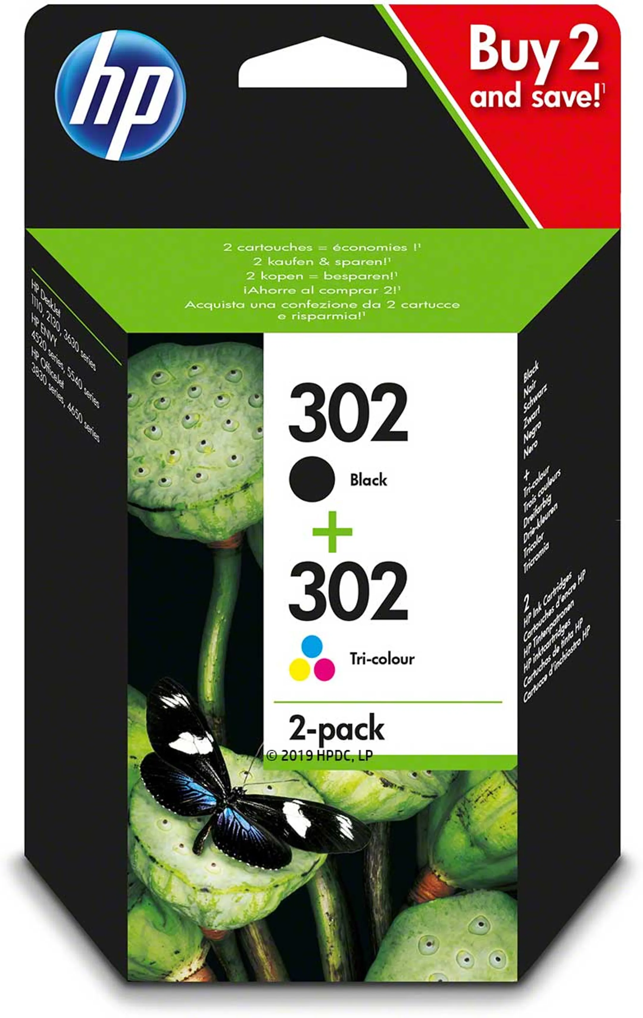 Combo Pack 302 - Zwart + 3-kleuren