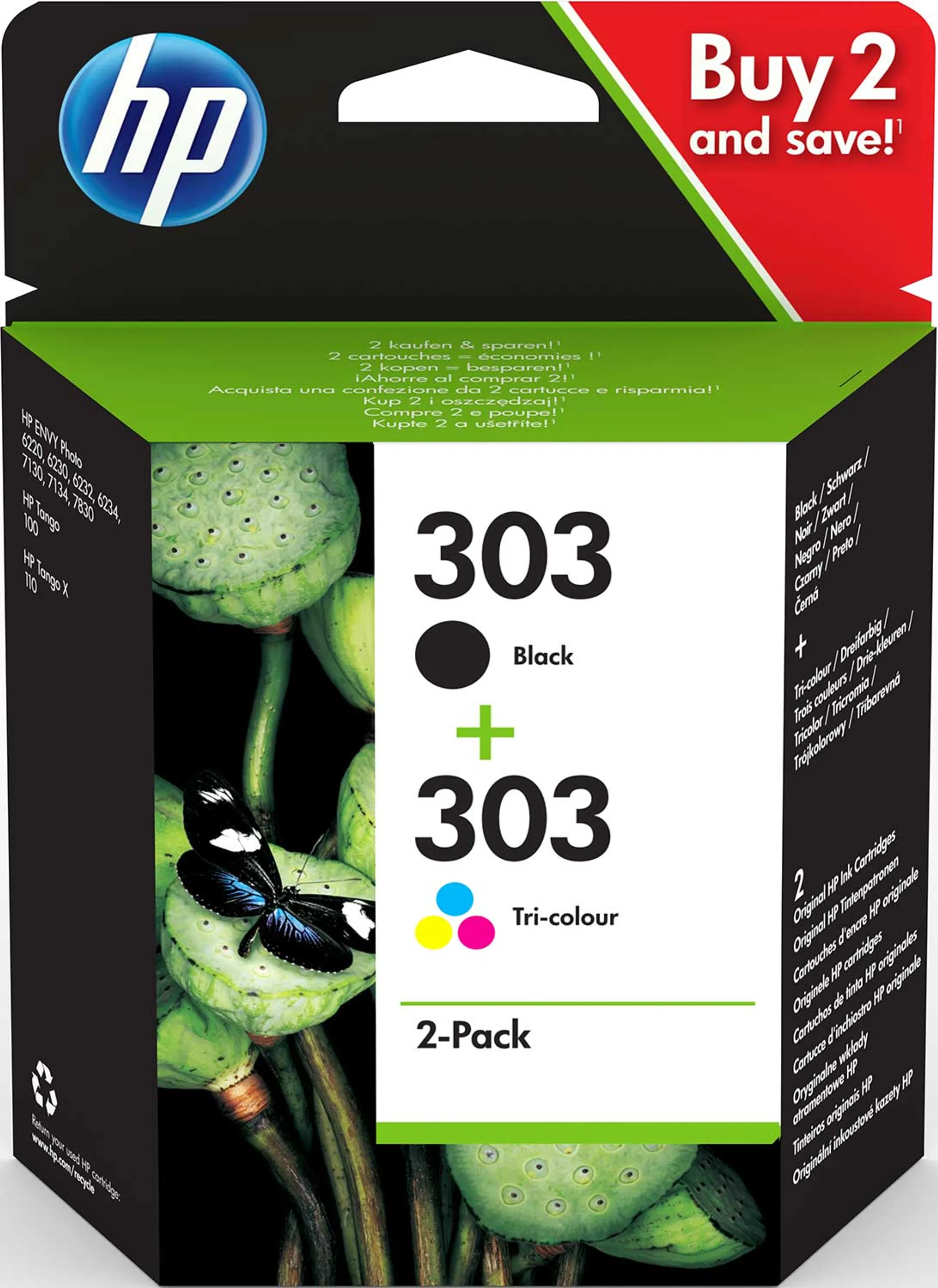 Combo Pack 303 - Noir + 3 couleurs