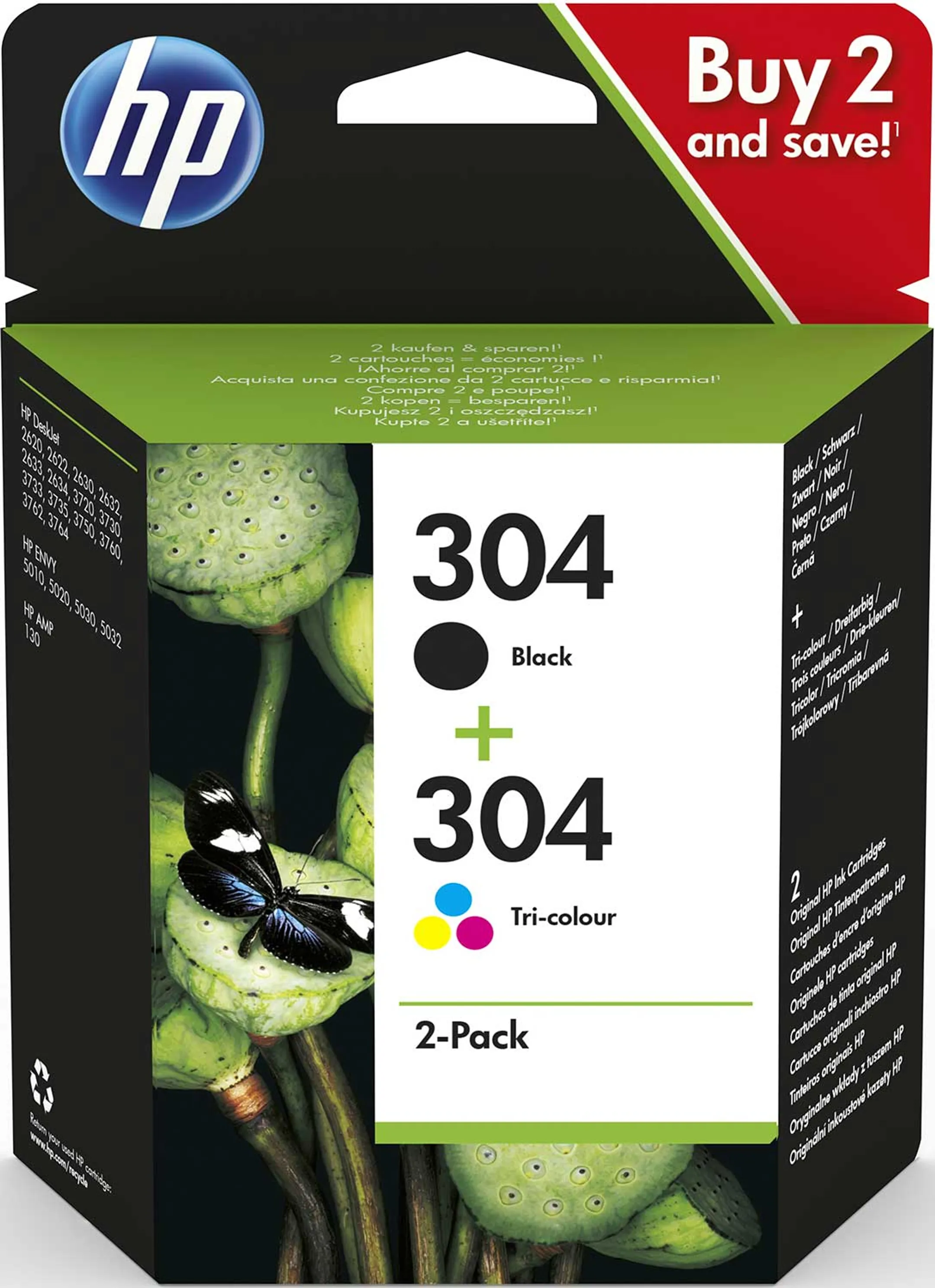 Combo Pack 304 - Noir + 3 couleurs