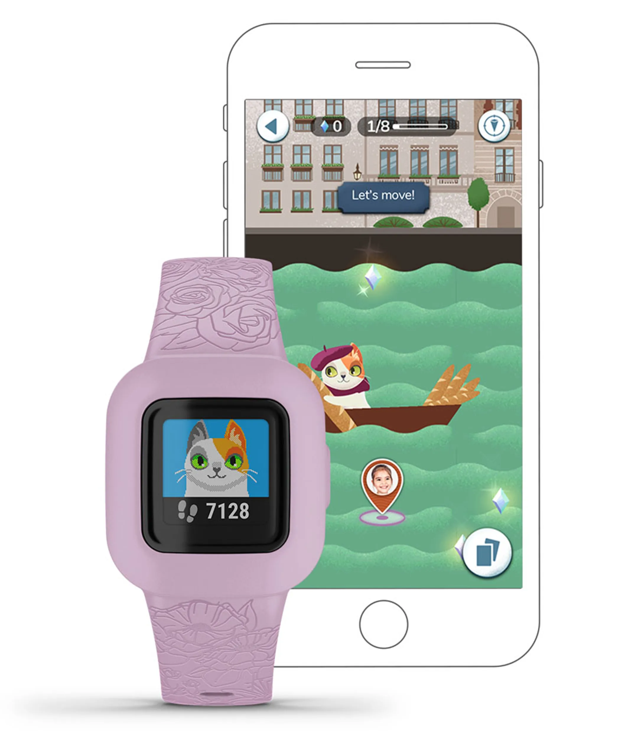 Garmin vívofit jr. 3 - Rose Fleuri image