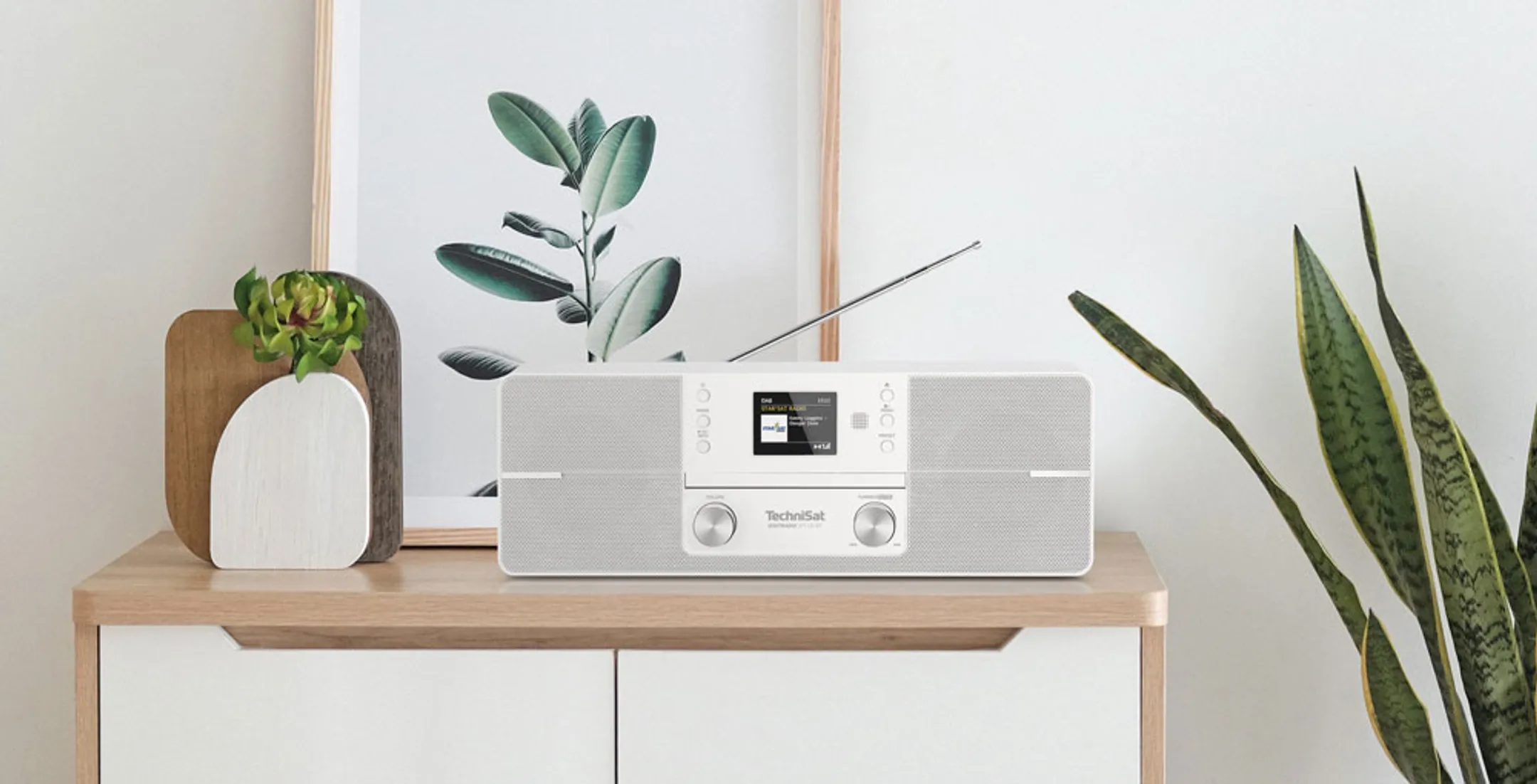 Technisat Radio DAB+ avec lecteur CD - DigitRadio 370 - Blanc image