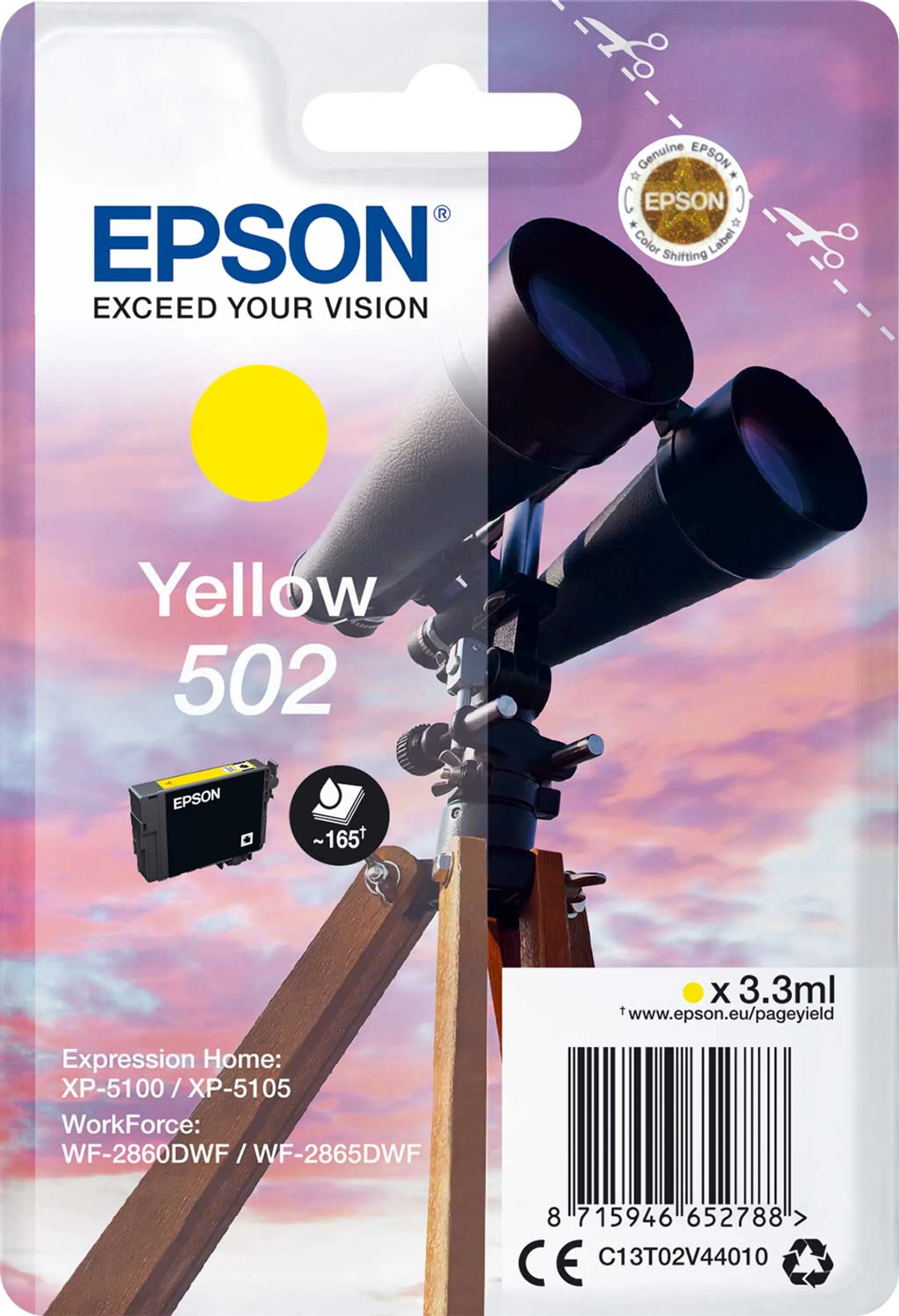 Epson Cartouche d'encre 502 Jaune image