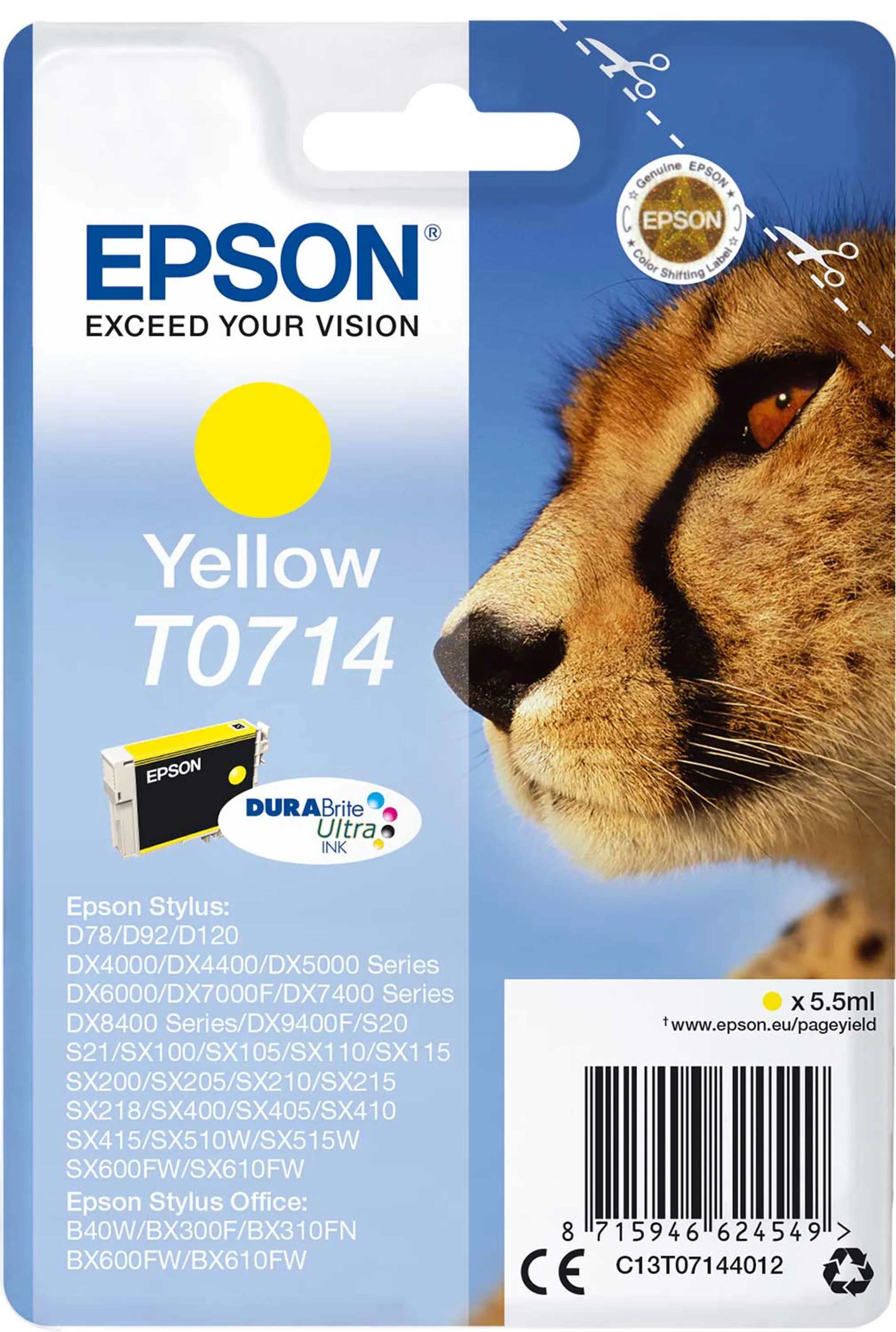 Cartouche d'encre DURABrite™ Ultra T0714 Jaune