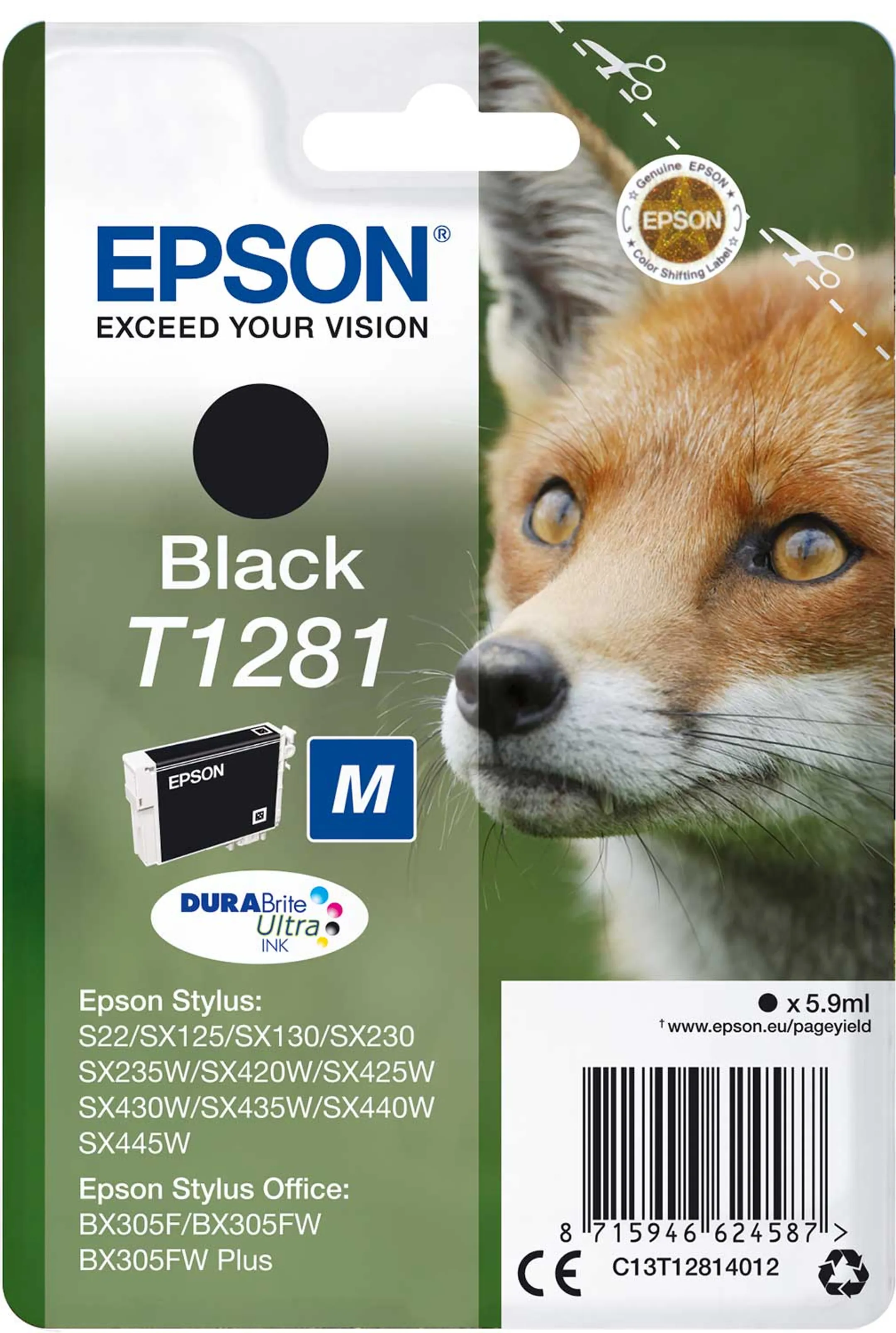 Cartouche d'encre DURABrite™ Ultra T1281 Noir