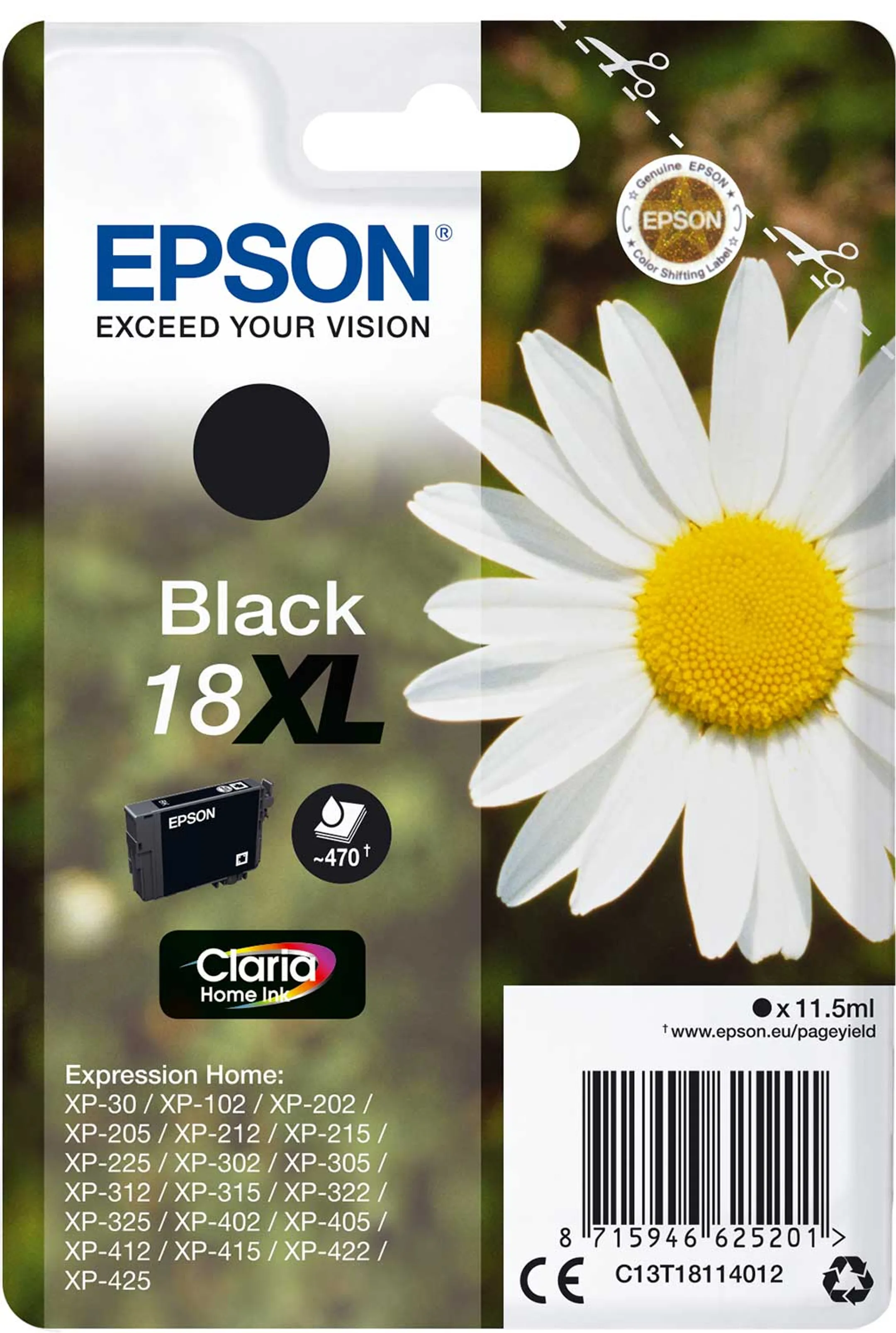 Claria™ Home inktpatroon 18XL Zwart