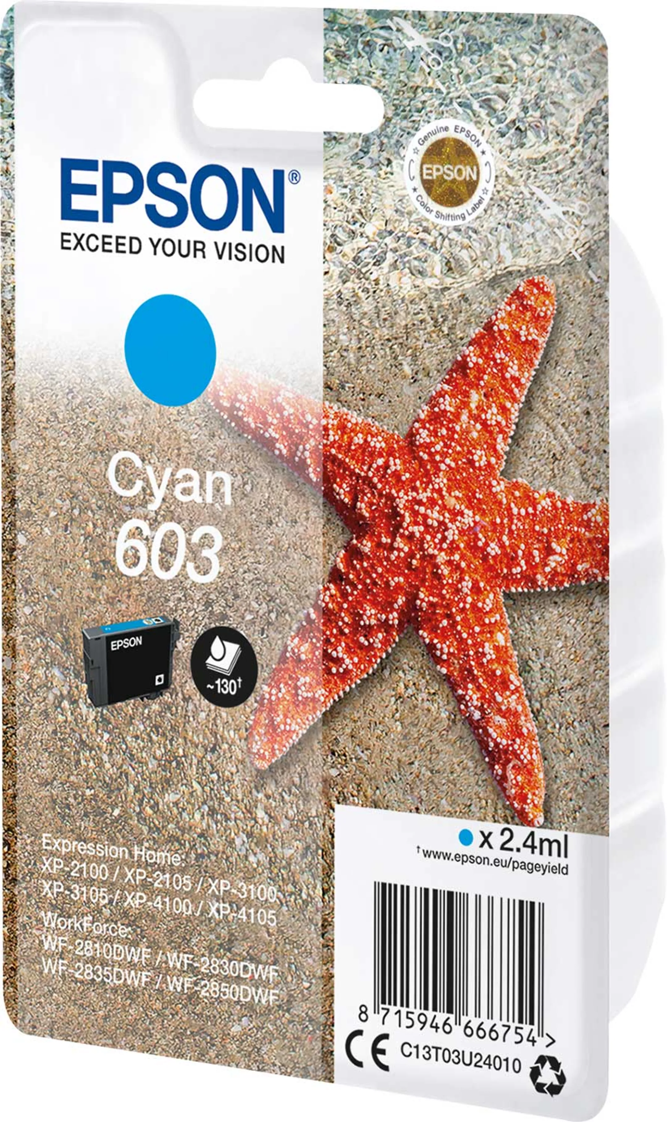 Cartouche d'encre 603 Cyan
