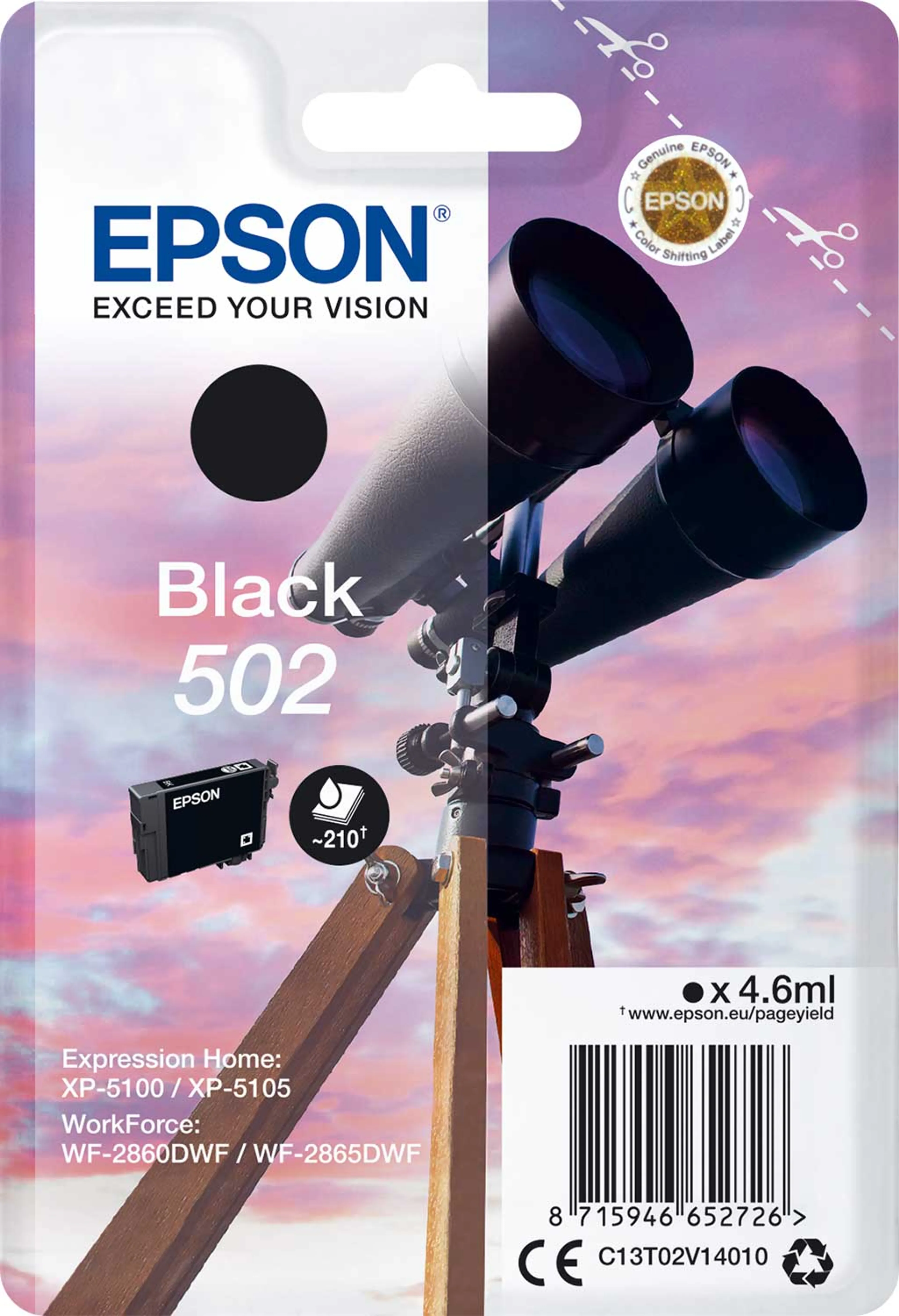 Epson Cartouche d'encre 502 Noir image