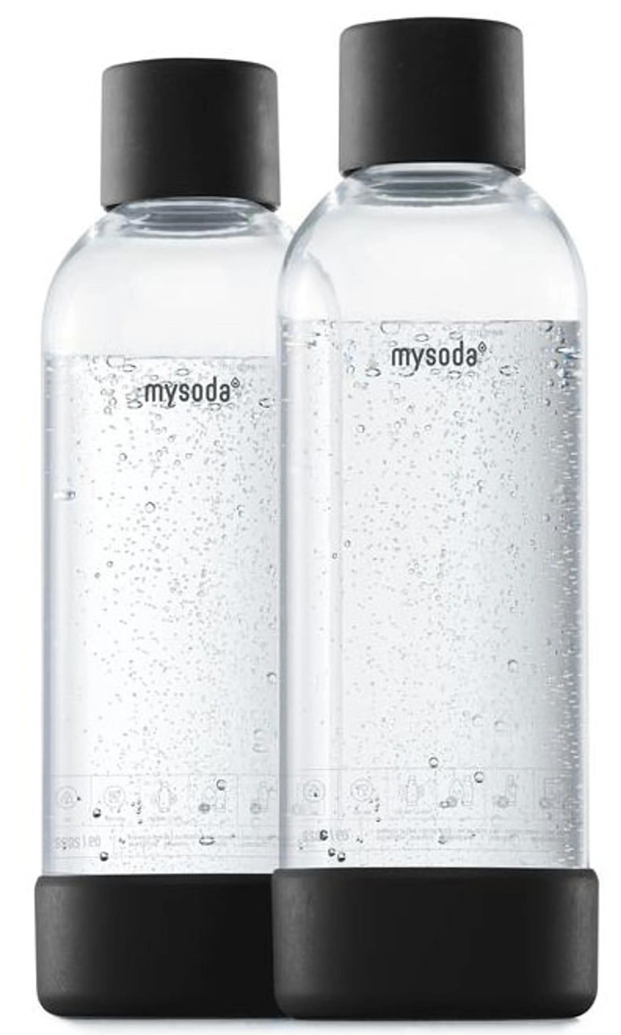 MySoda Waterflessen 2*1L - Black image