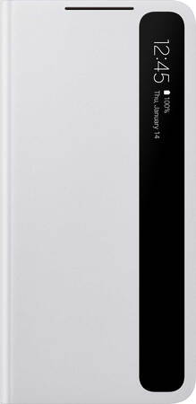 Smart Clear View Cover pour Galaxy S21 5G - Gris