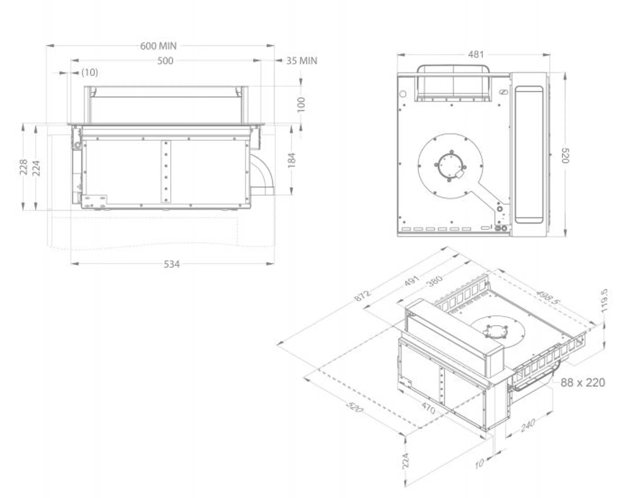 Kookplaat met dampkap Up Power 40004