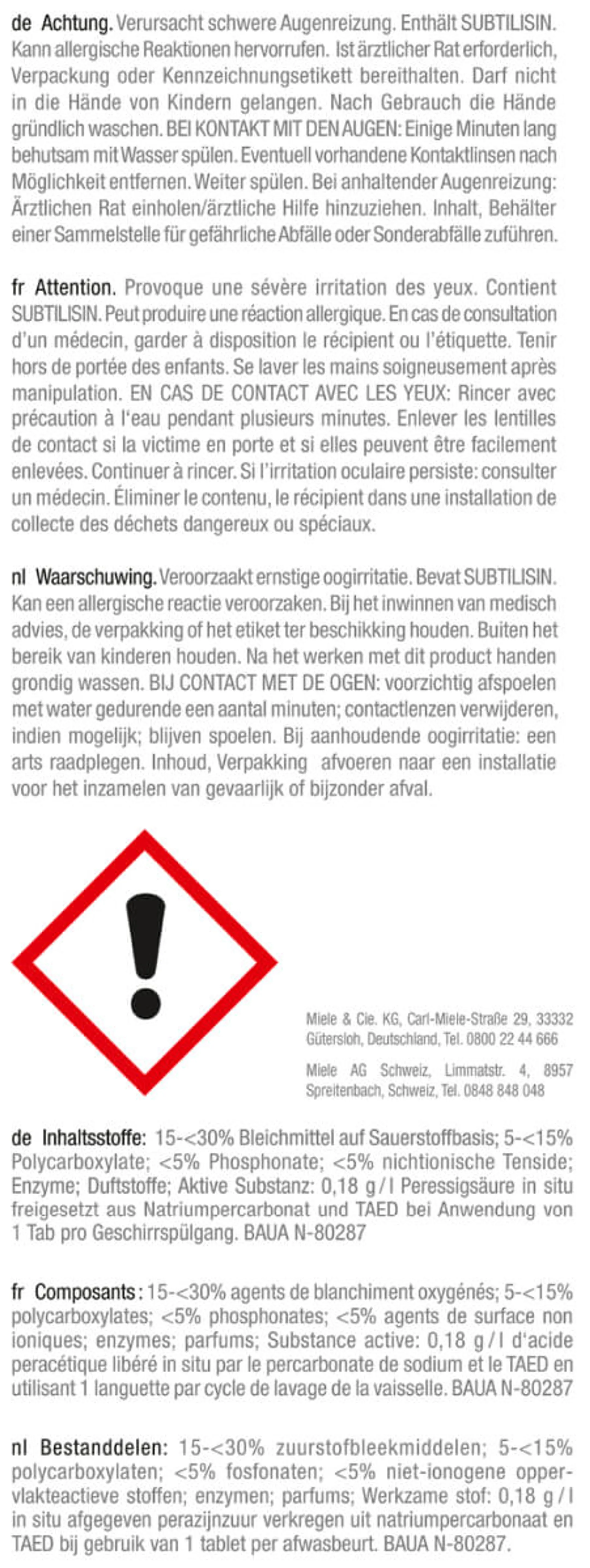 Miele UltraTabs Power tablettes image