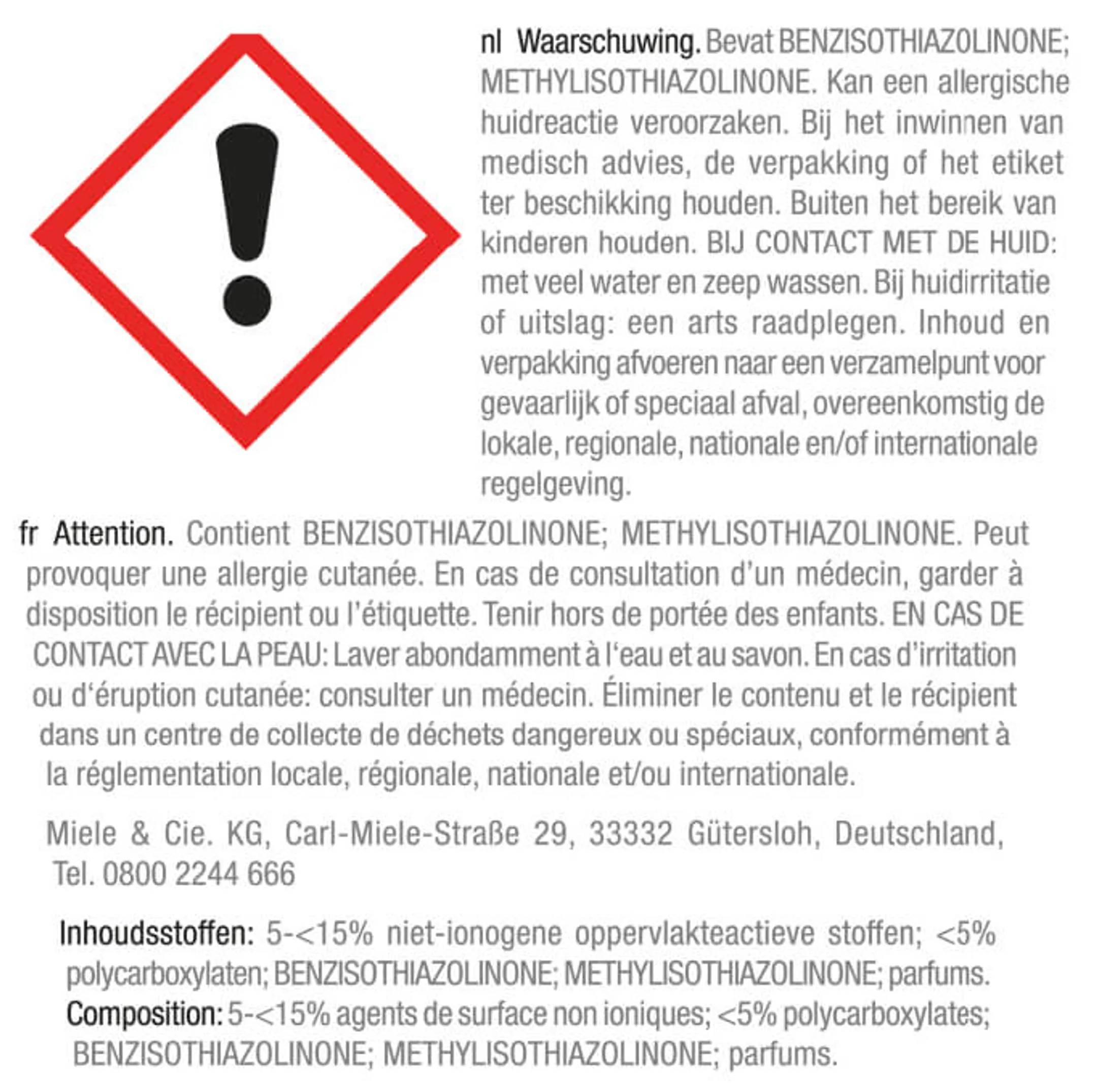 Miele Naspoelmiddel 500 ml image
