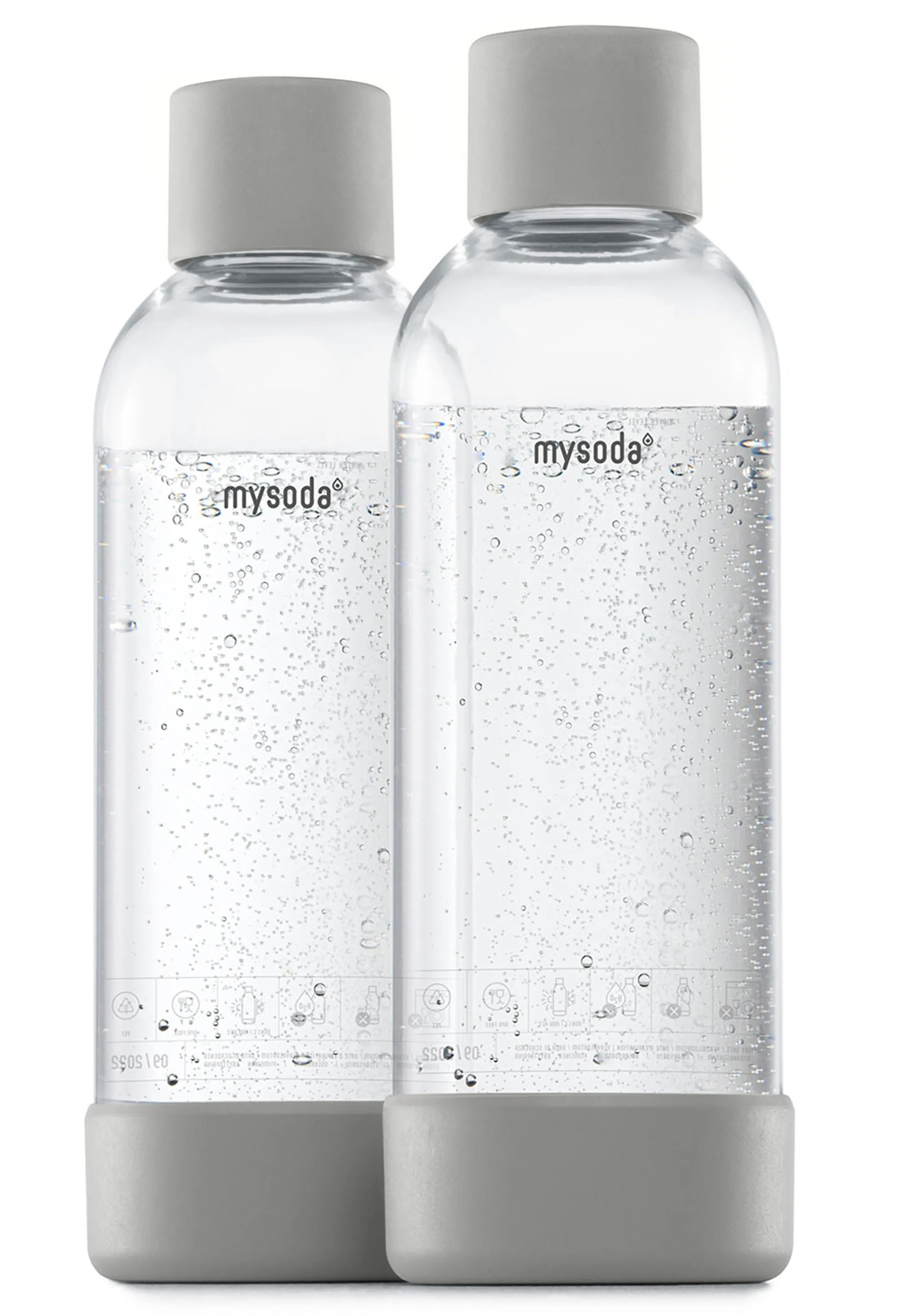 Waterflessen 2*1L - Gray