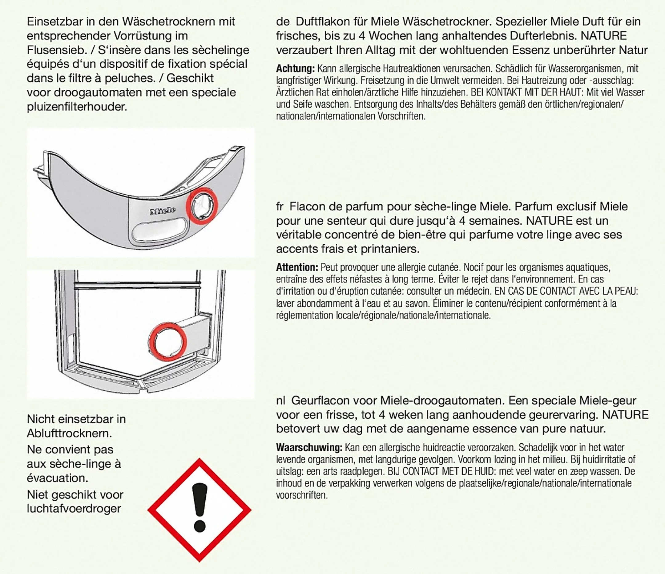 Miele Geurflacon FAN 151 L NATURE image