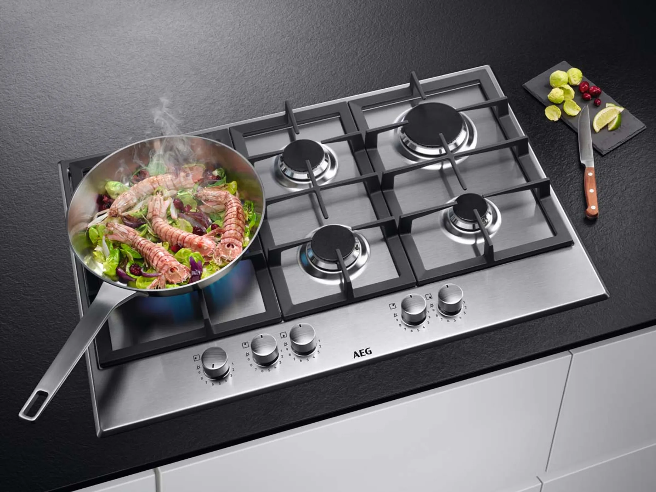 AEG Taque au gaz HGB75520SM StepPower image