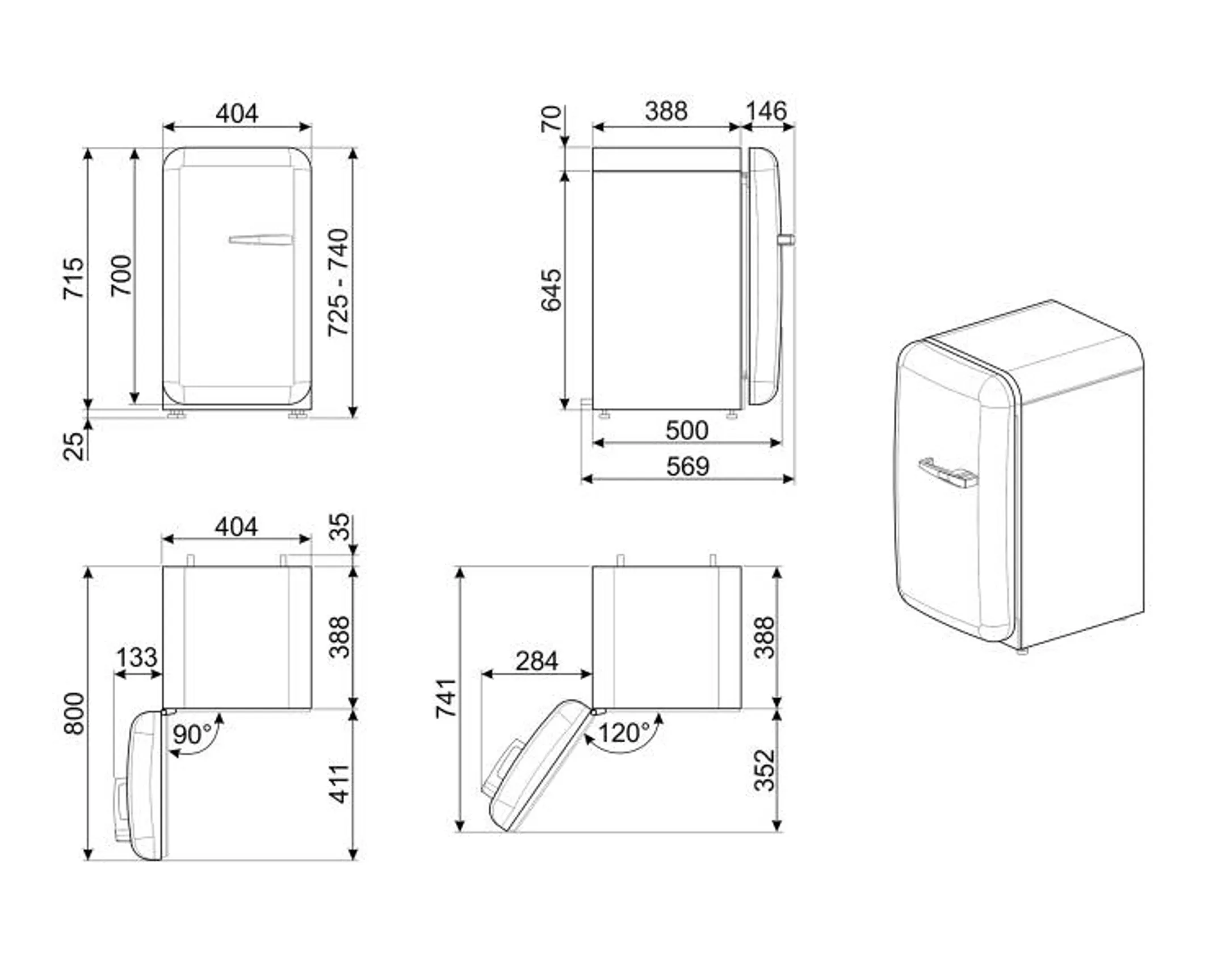Smeg Frigo FAB5LPG5 image