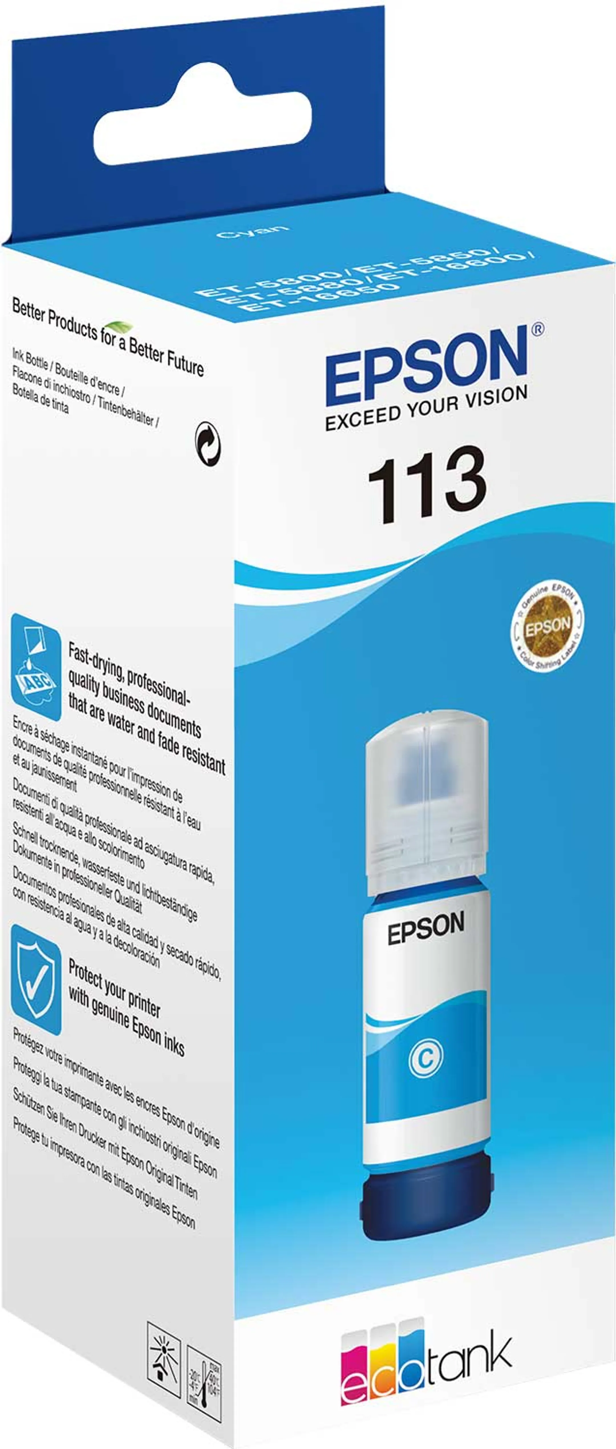 Epson Flesje EcoTank 113 cyaan image