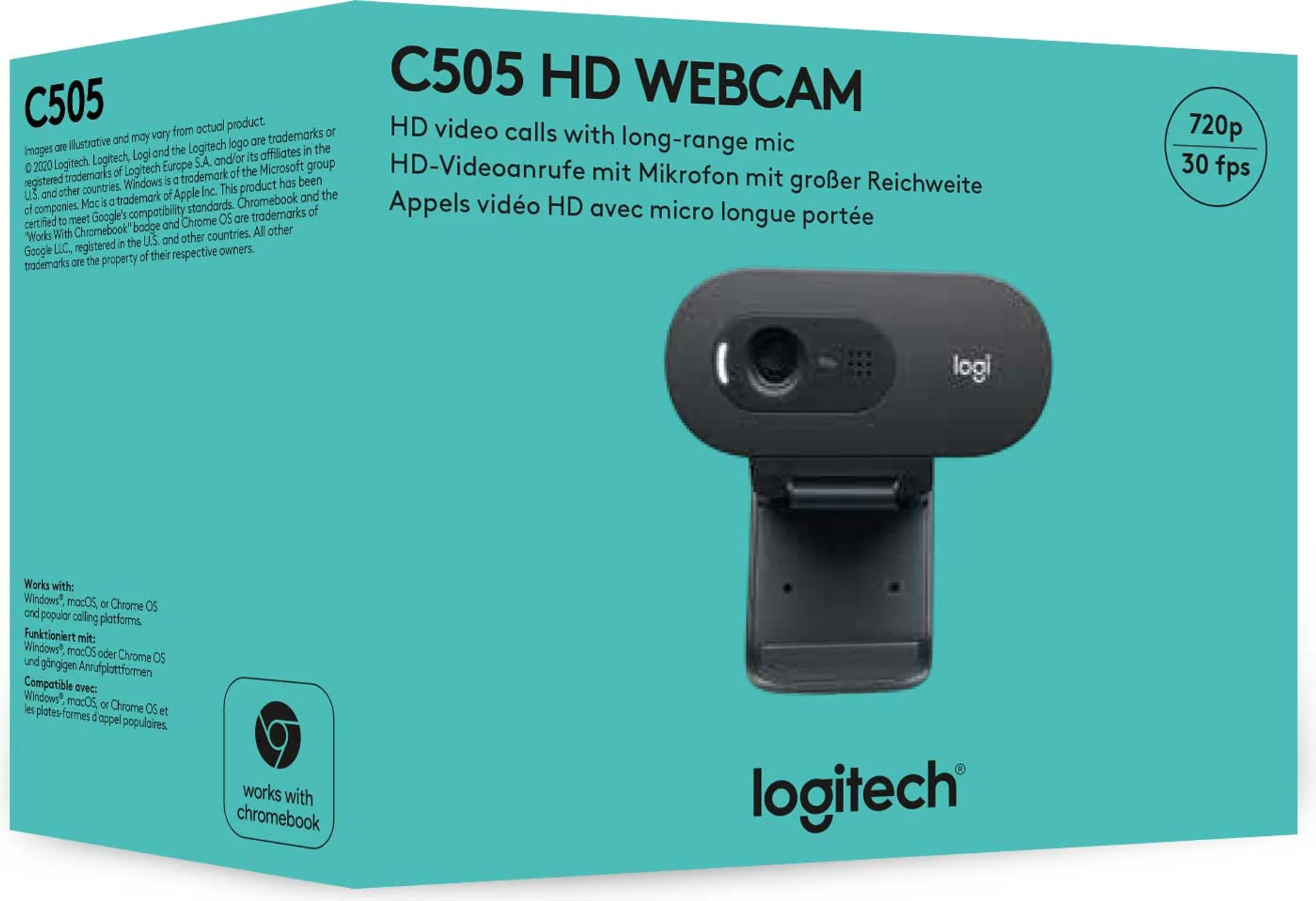 Logitech Webcam HD avec micro longue portée image