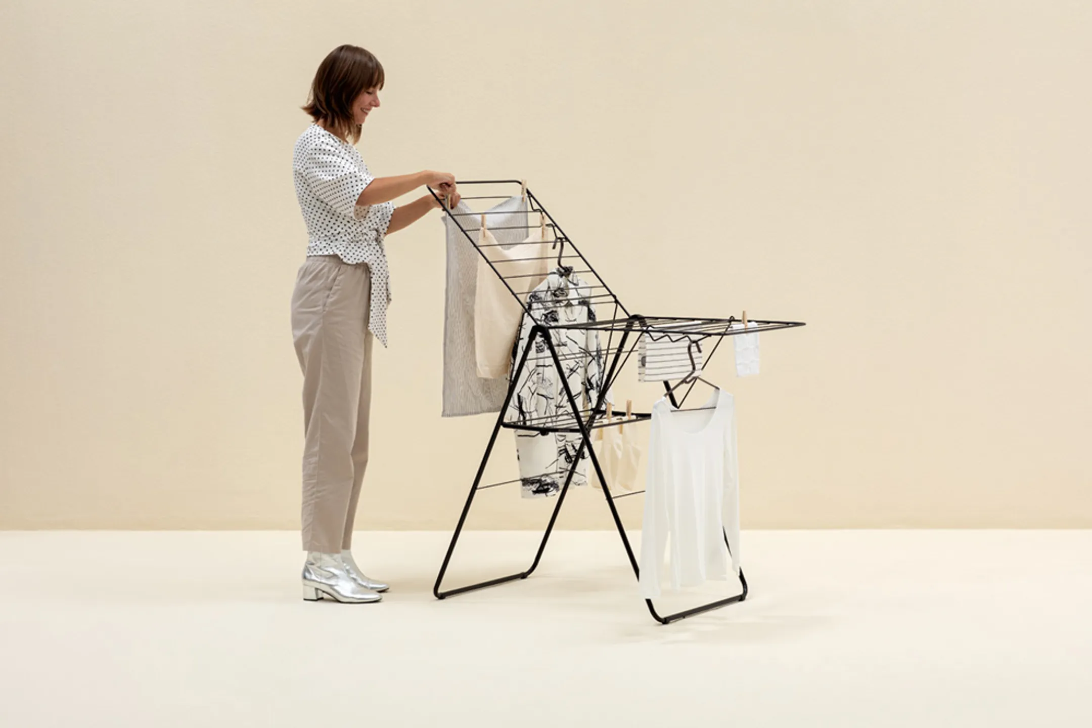 Brabantia Droogrek HangOn Matt Black 20m image