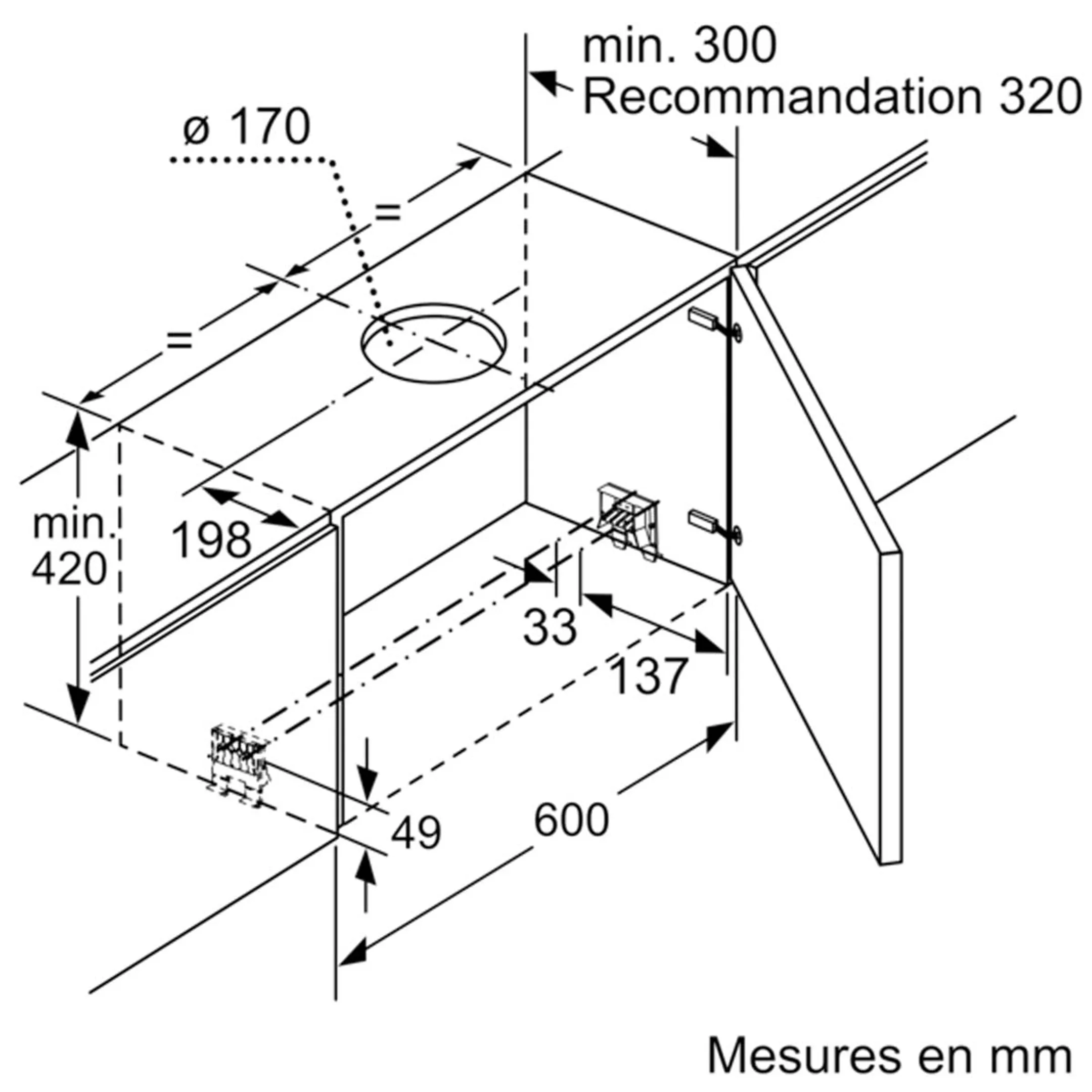 Bosch Telescopische dampkap DFS097A51 image