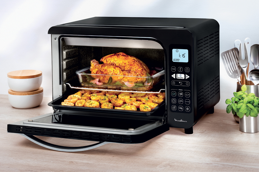 Ariete 3920 Forno elettrico, 1000W, Capacità 10L, Timer 30 minuti, Temperatura Max 230°C, Doppio vetro, Griglia acciaio inox, Nero